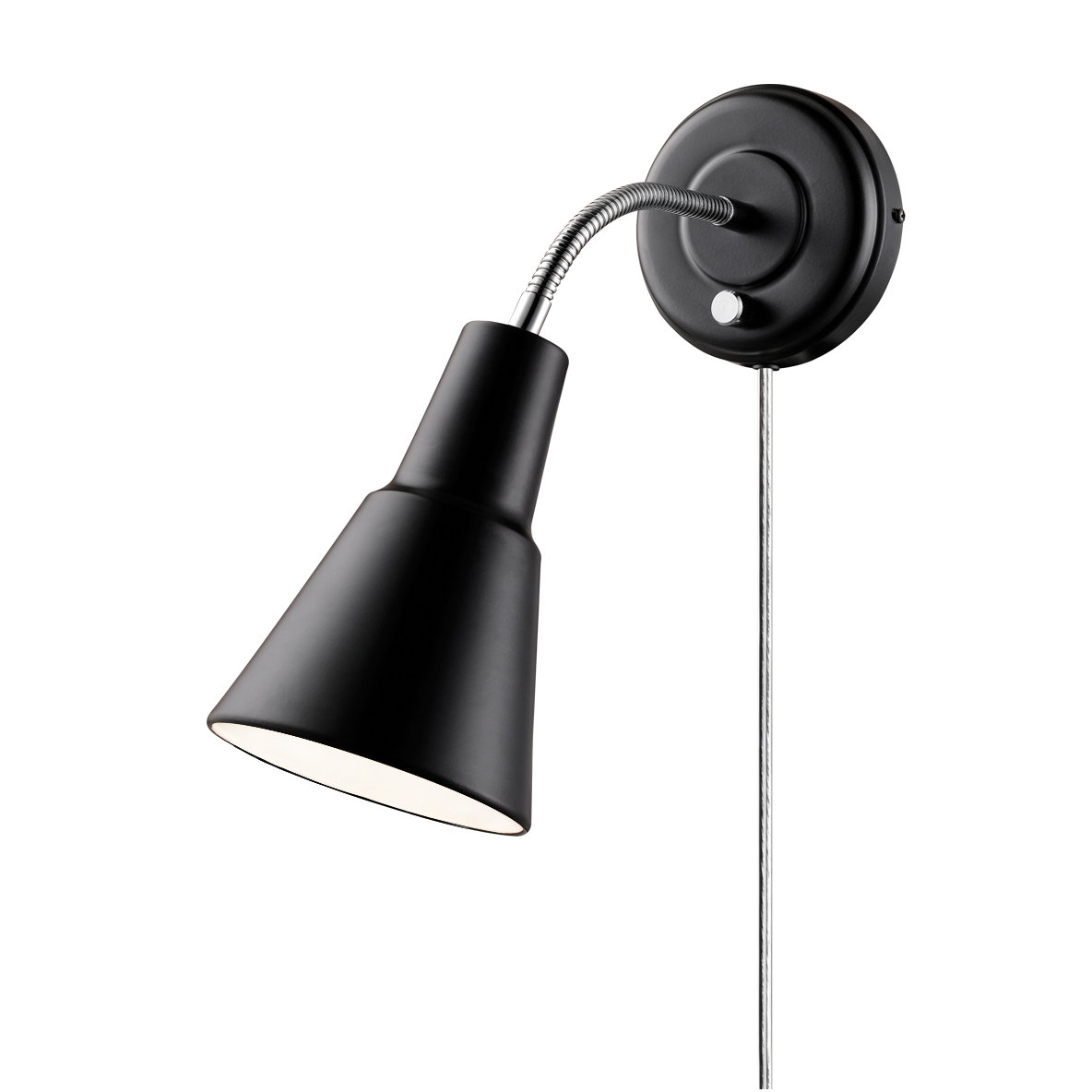 Globe Electric Company Adison 1 Light Plug In Task Wall Sconce with Hardwire Conversion Kit