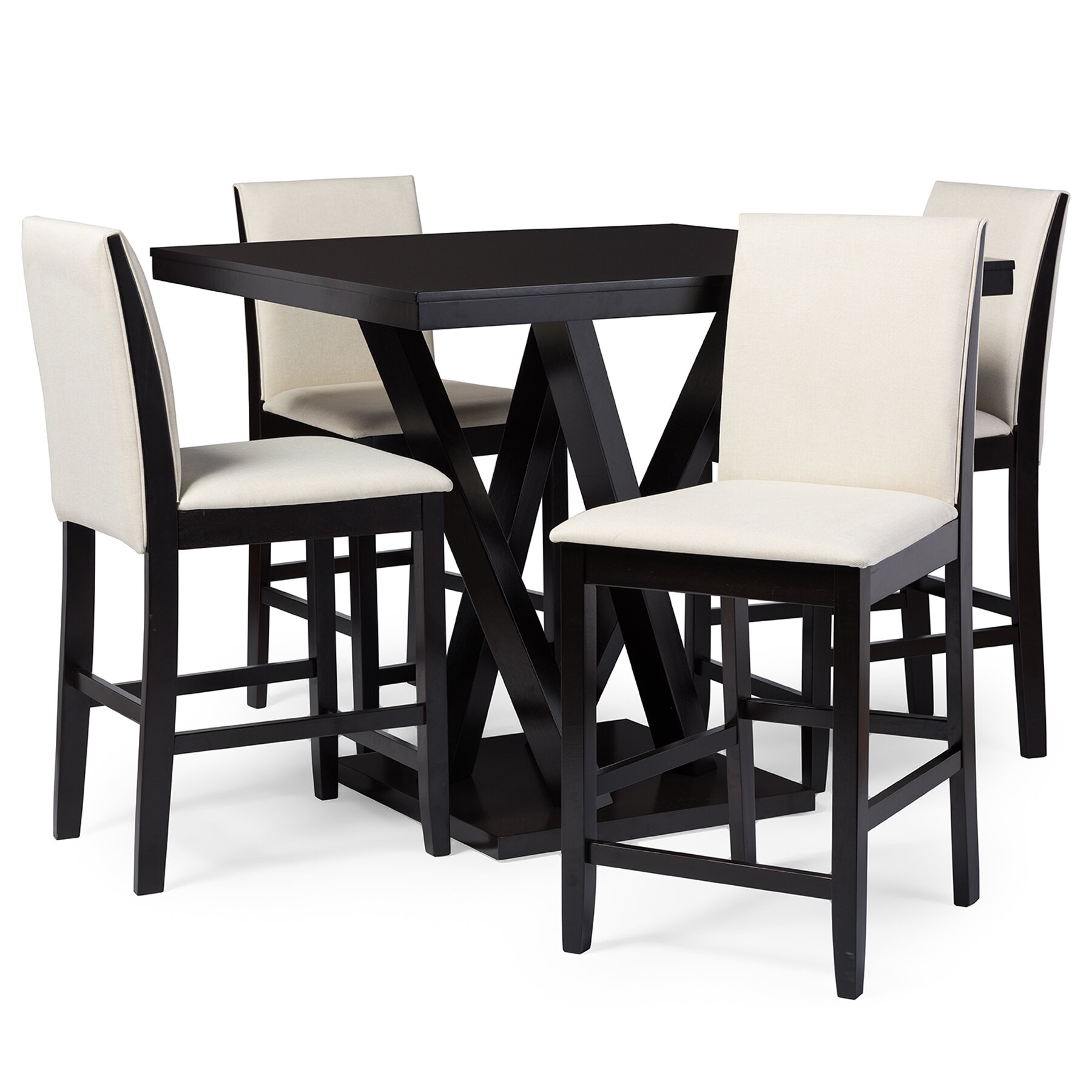 Wholesale Interiors Baxton Studio 5 Piece Pub Table Set ...