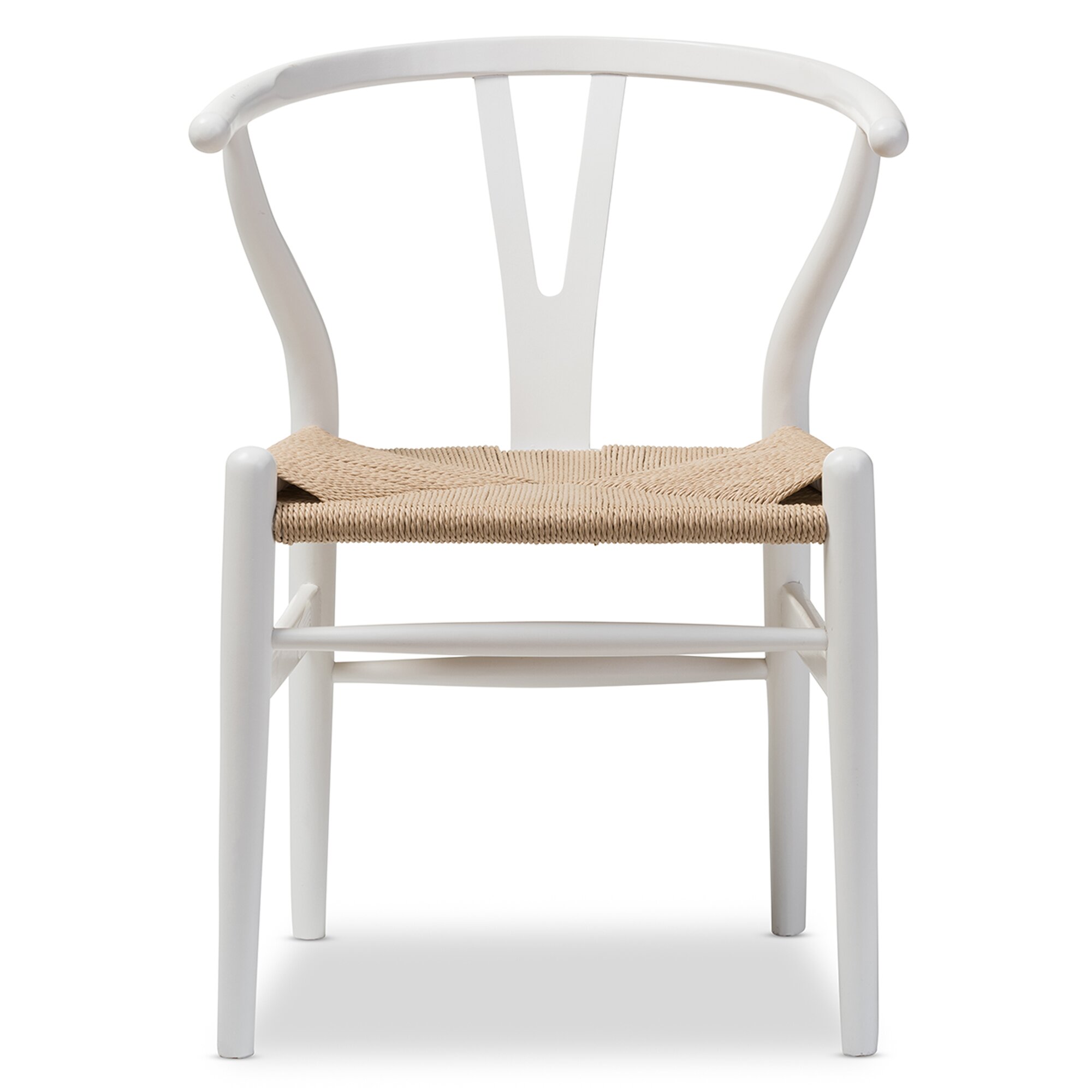 Wholesale Interiors Baxton Studio Wishbone Dining Y Chair in Ivory White \u0026 Reviews | Wayfair