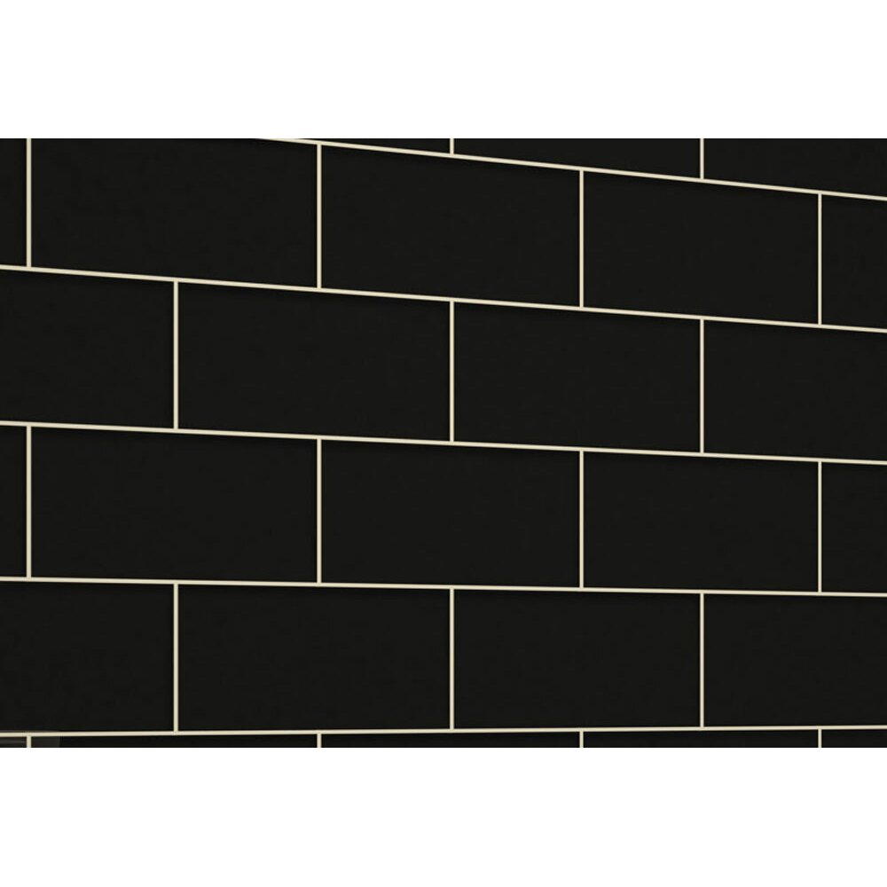 Giorbello 3 X 6 Glass Subway Tile In Black And Reviews Wayfair