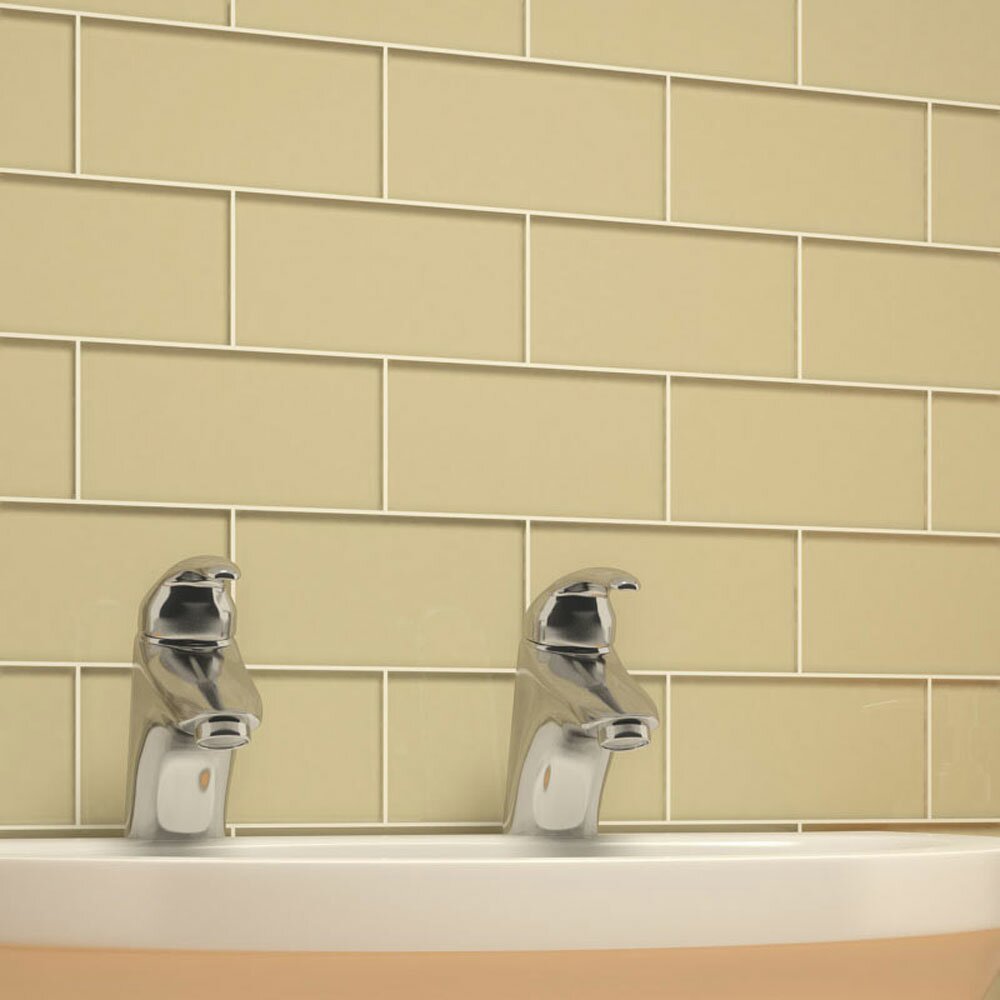 Giorbello 3 X 6 Glass Subway Tile In Beige And Reviews Wayfair