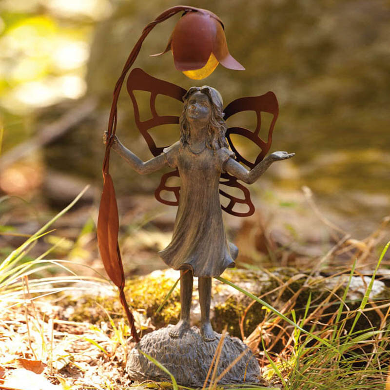 solar fairy statue