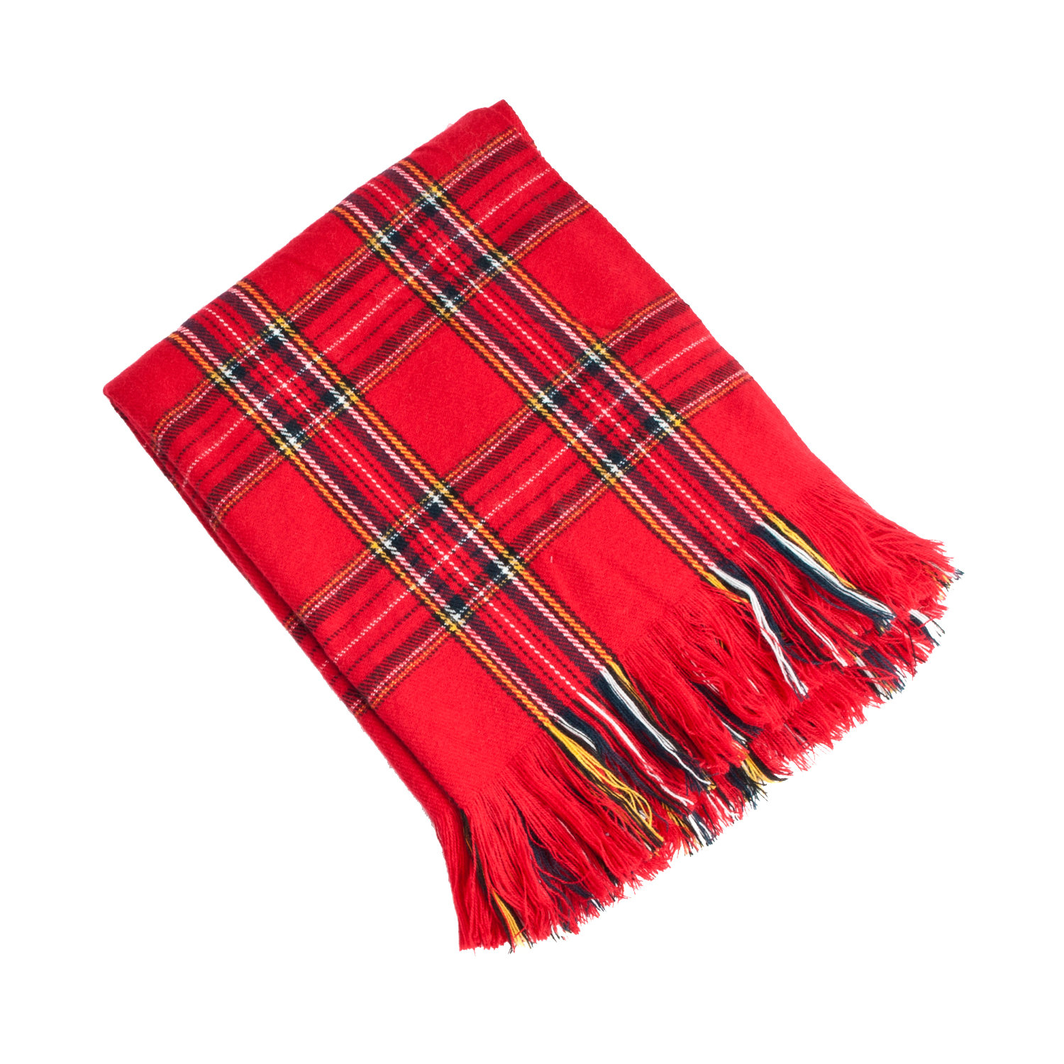 Saro Classic Red Plaid Design Throw Blanket & Reviews Wayfair