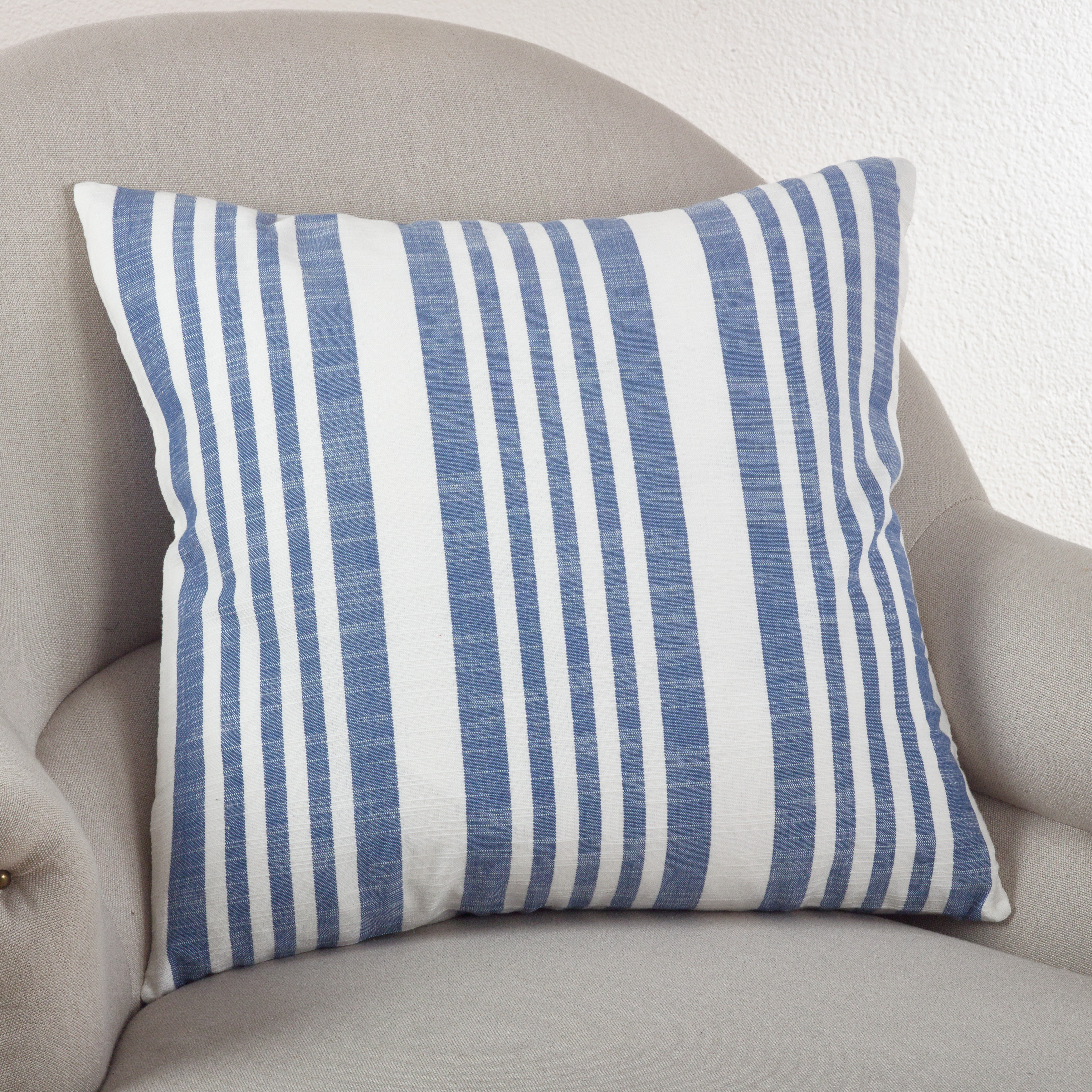 Saro Nautical Striped Cotton Throw Pillow & Reviews Wayfair.ca