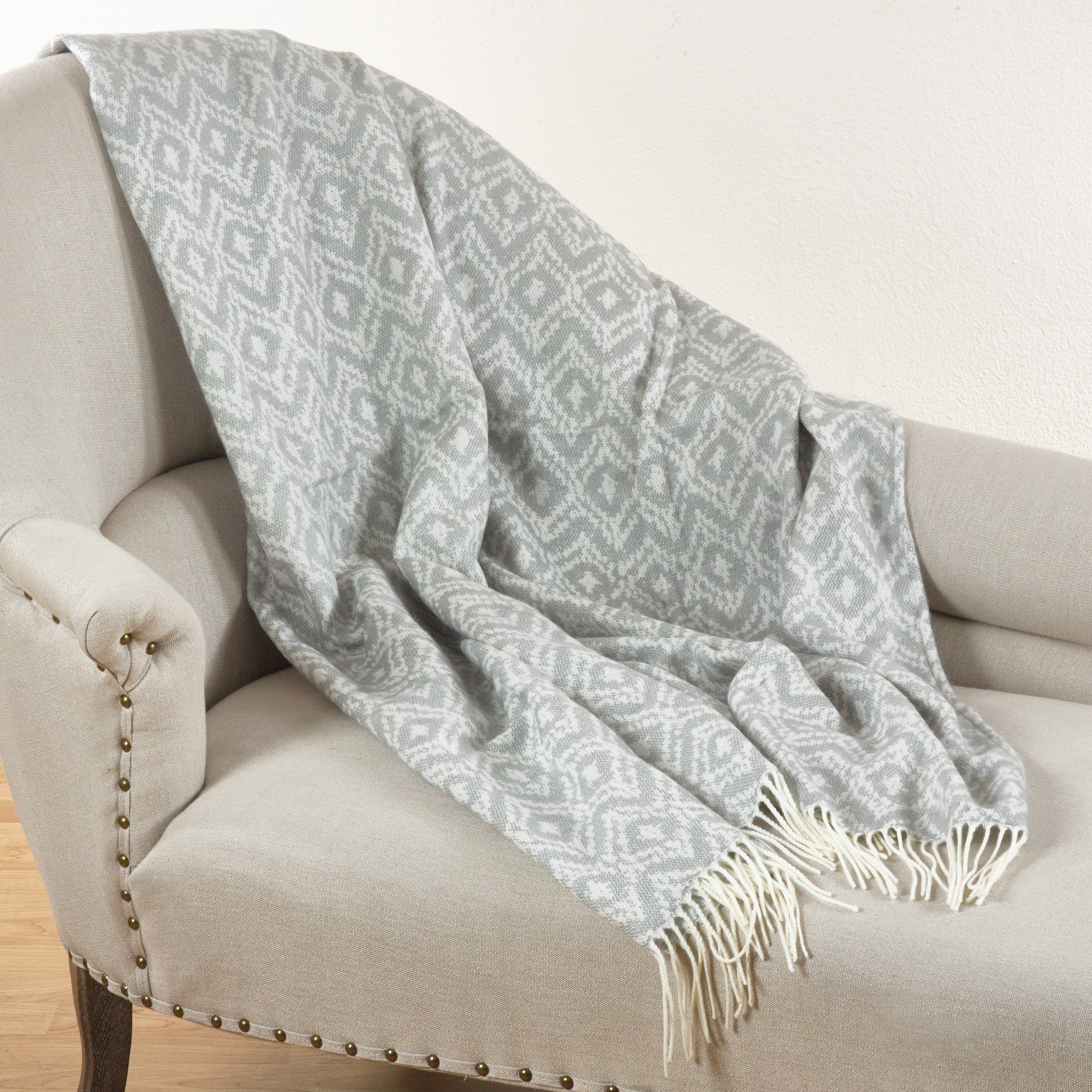 Saro Jacquard Throw Blanket & Reviews Wayfair