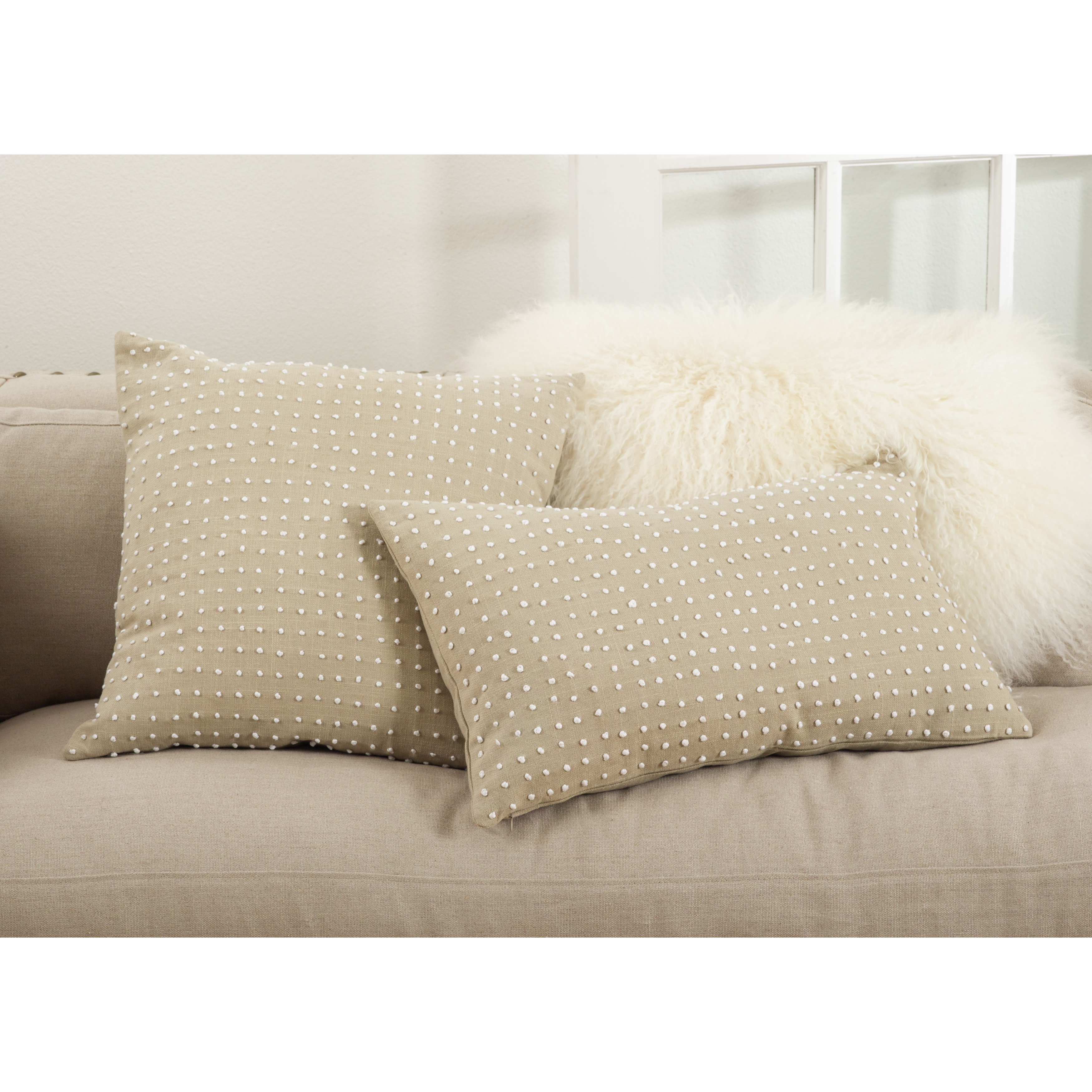 Saro Leilani French Knot Cotton Throw Pillow Wayfair