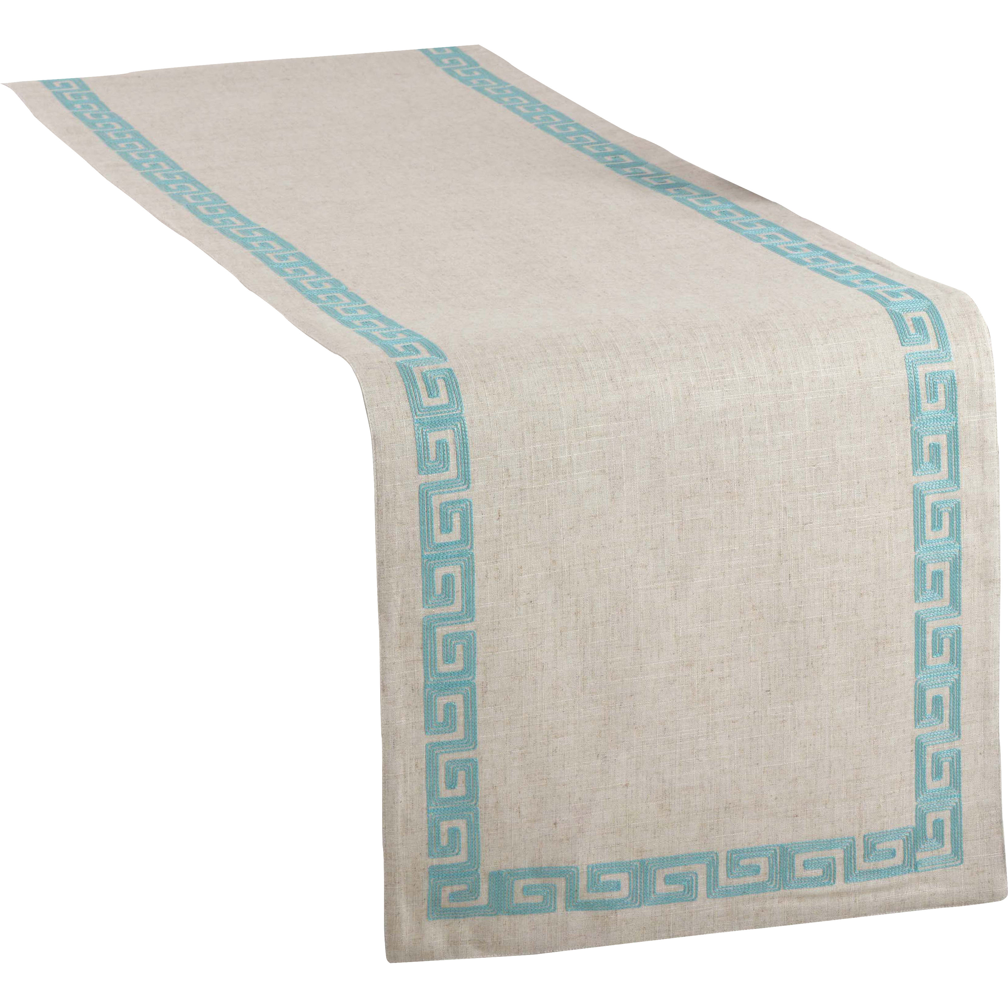 Saro Calypso Stitched Greek Key Design Table Runner & Reviews Wayfair