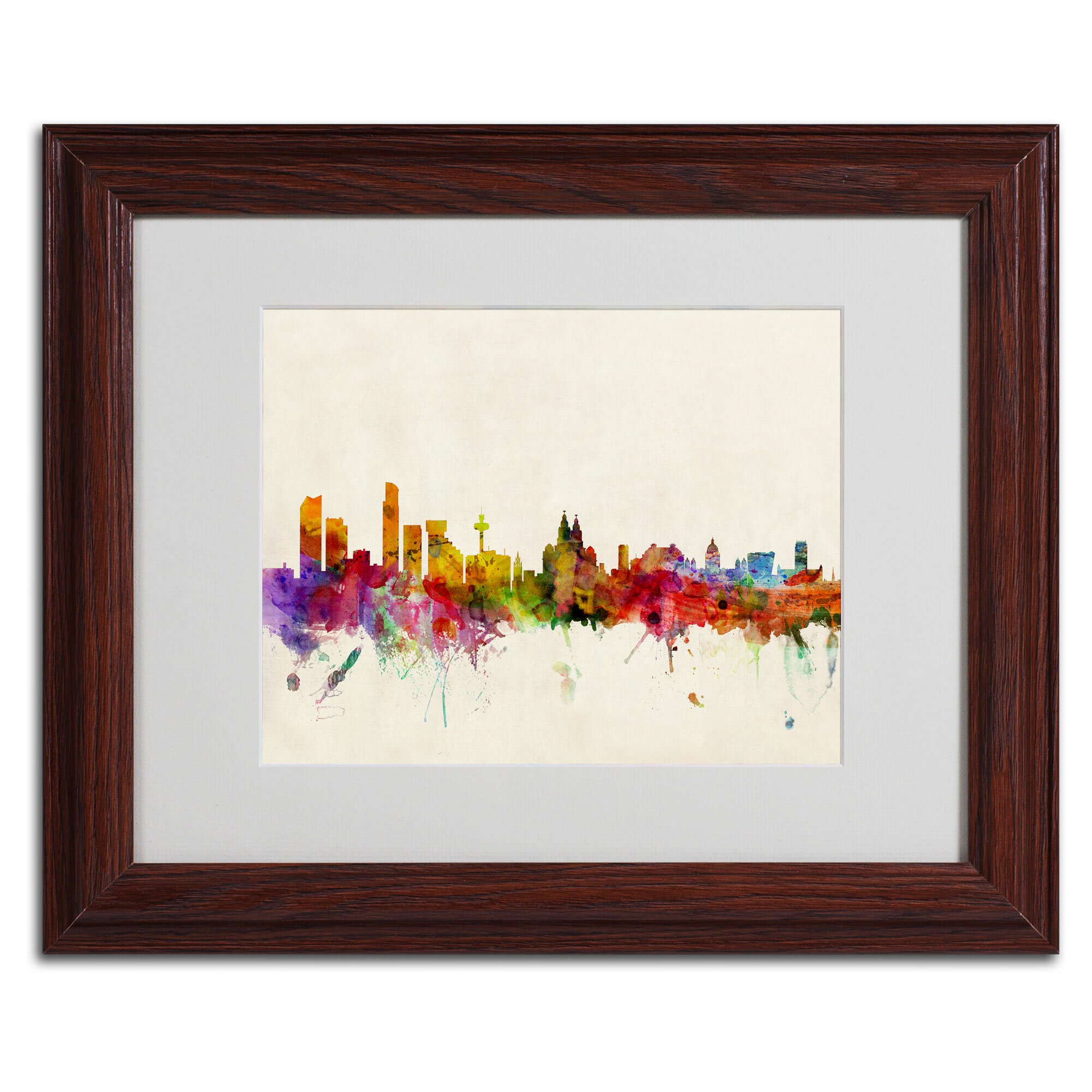 Trademark Art "Liverpool, England" by Michael Tompsett Matted Framed ...