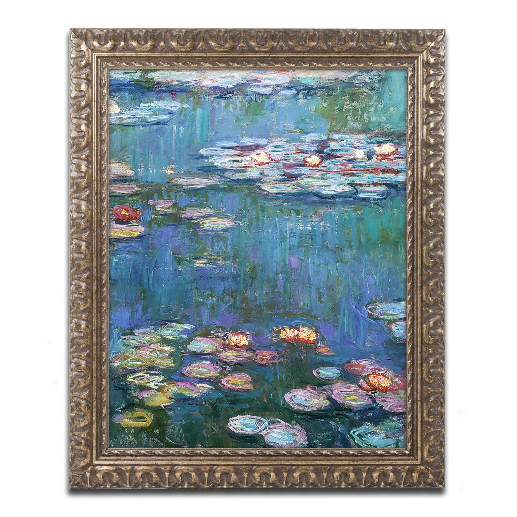 Trademark Art "Waterlilies Classic" by Claude Framed Painting