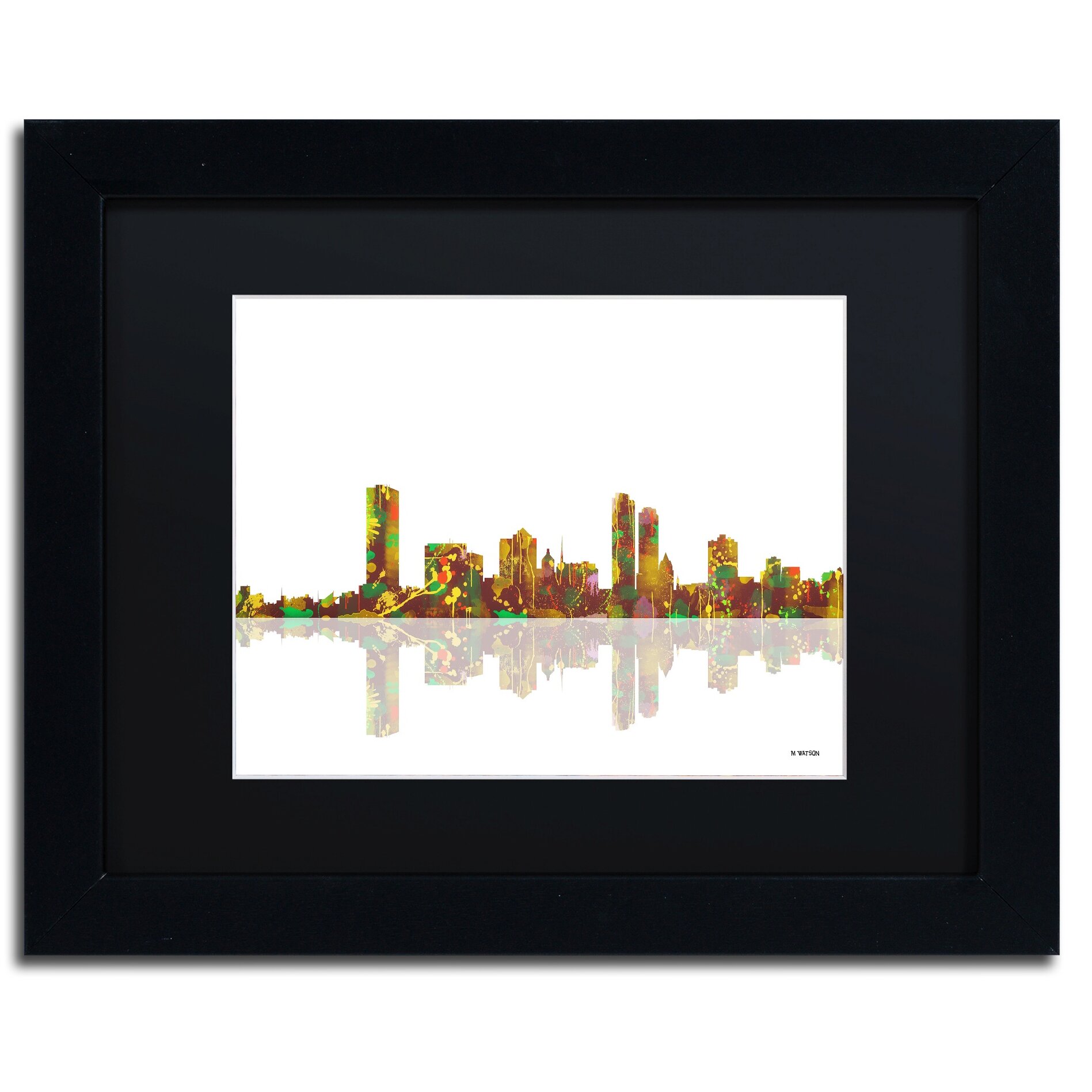 Trademark Art Milwaukee Wisconsin Skyline by Marlene ...