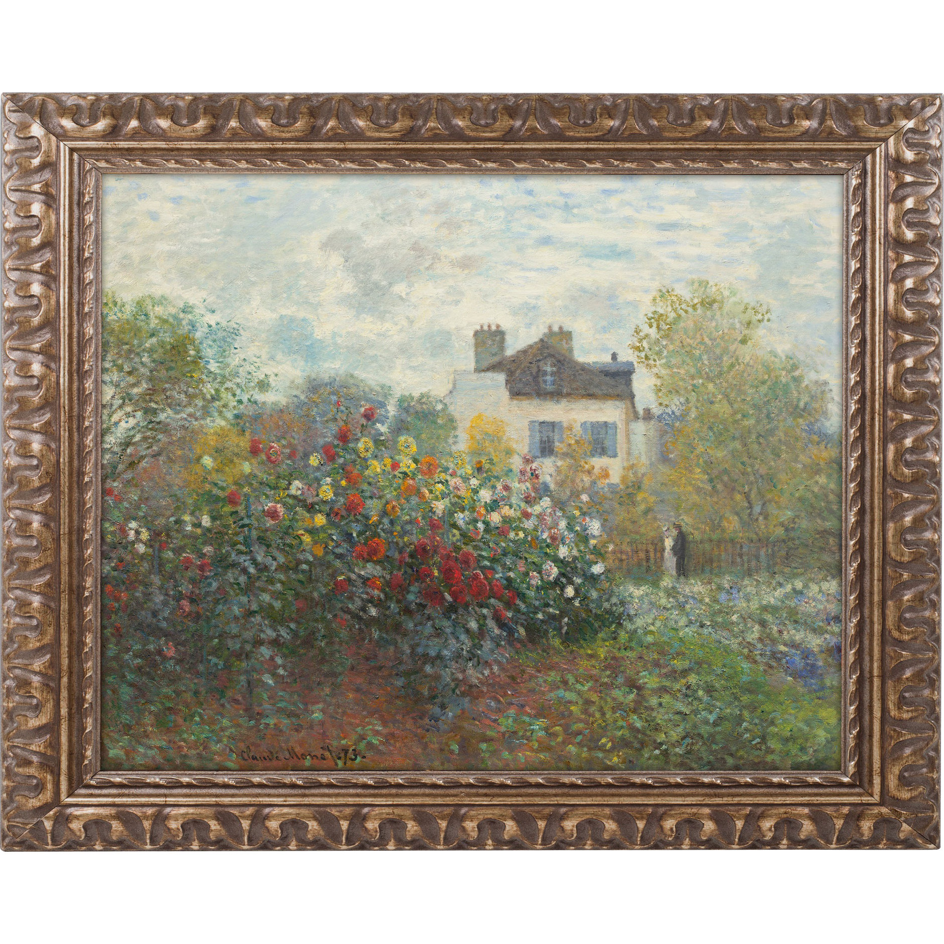 Trademark Art 'The Artist's Garden' by Claude Framed Painting