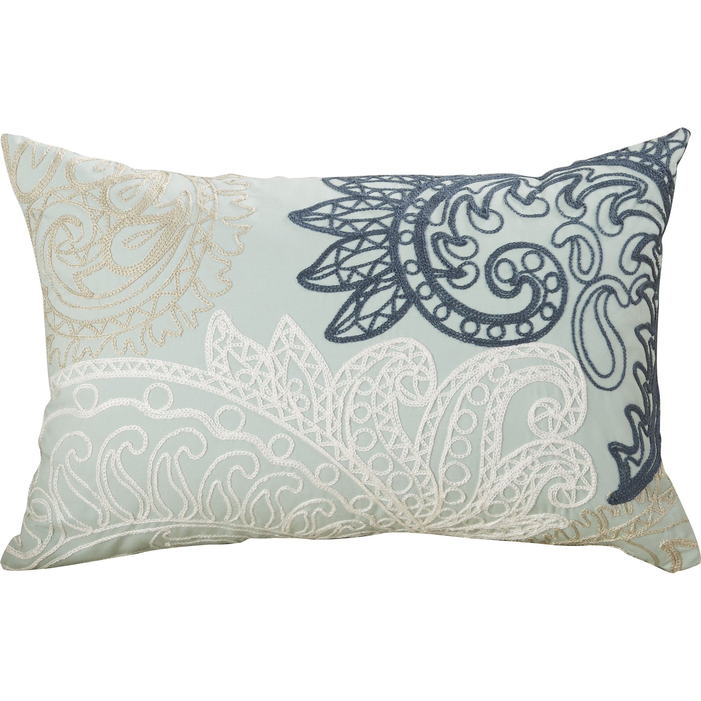 Ink + Ivy Kiran Embroidered Cotton Lumbar Throw Pillow & Reviews Wayfair.ca