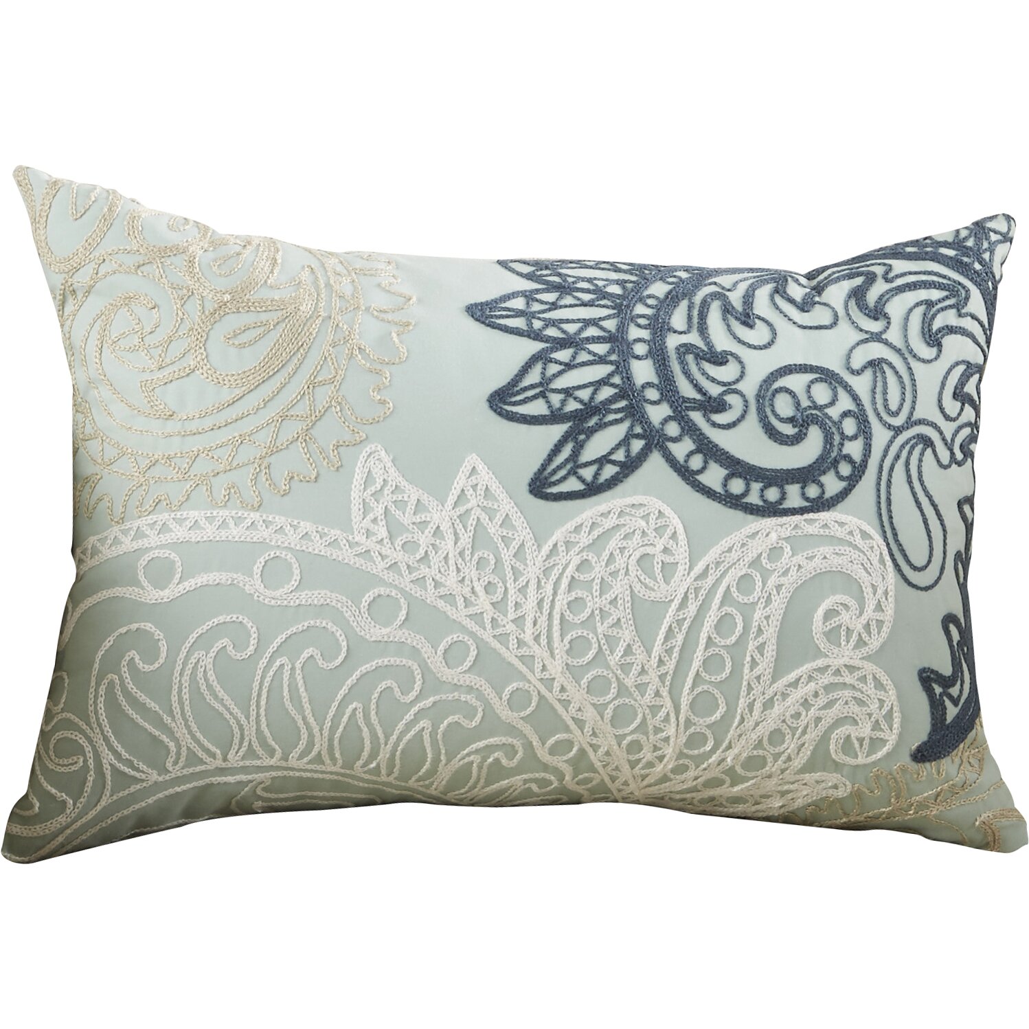 Ink + Ivy Kiran Embroidered Cotton Lumbar Throw Pillow & Reviews | Wayfair