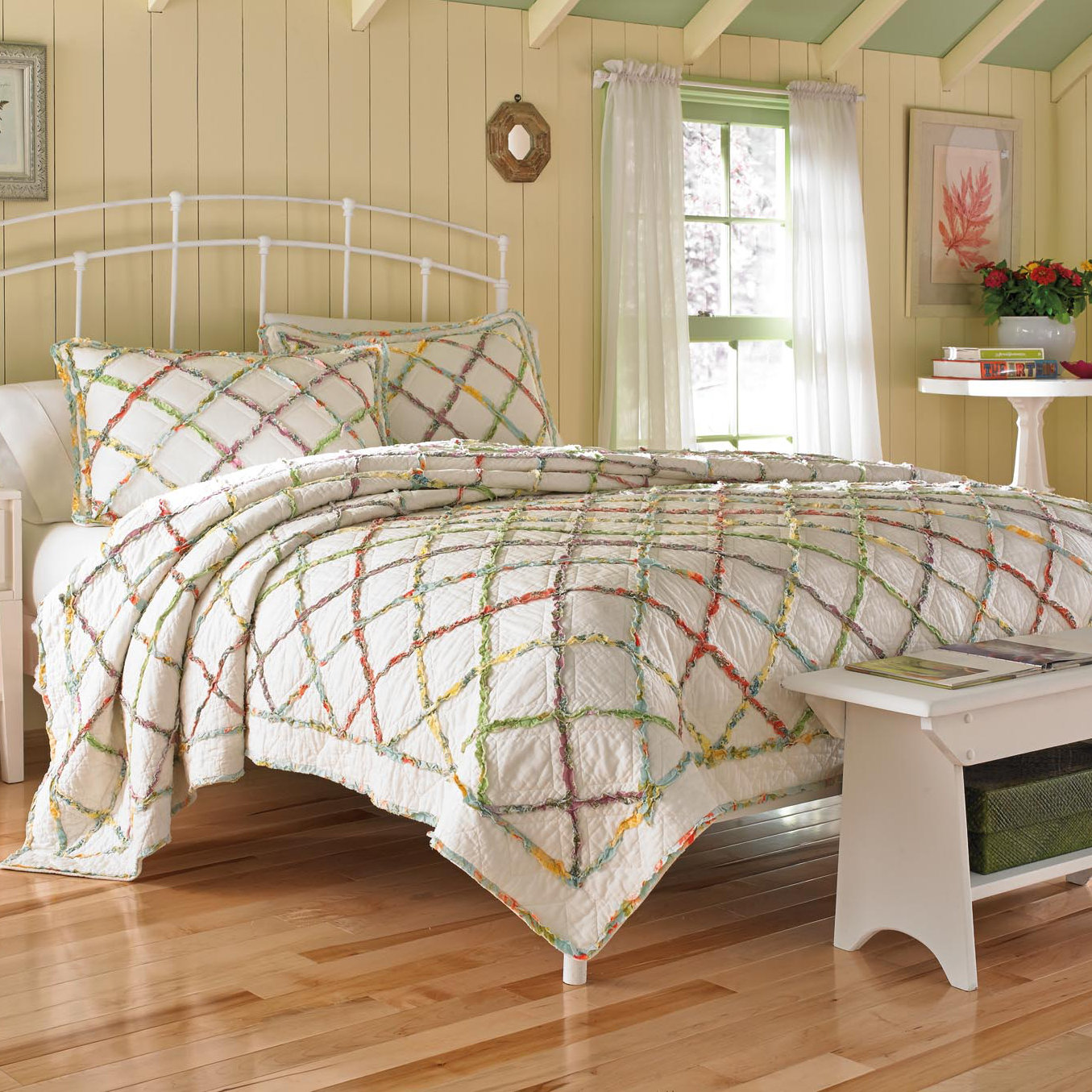 Laura Ashley Home Ruffled Garden Reversible Quilt & Reviews Wayfair