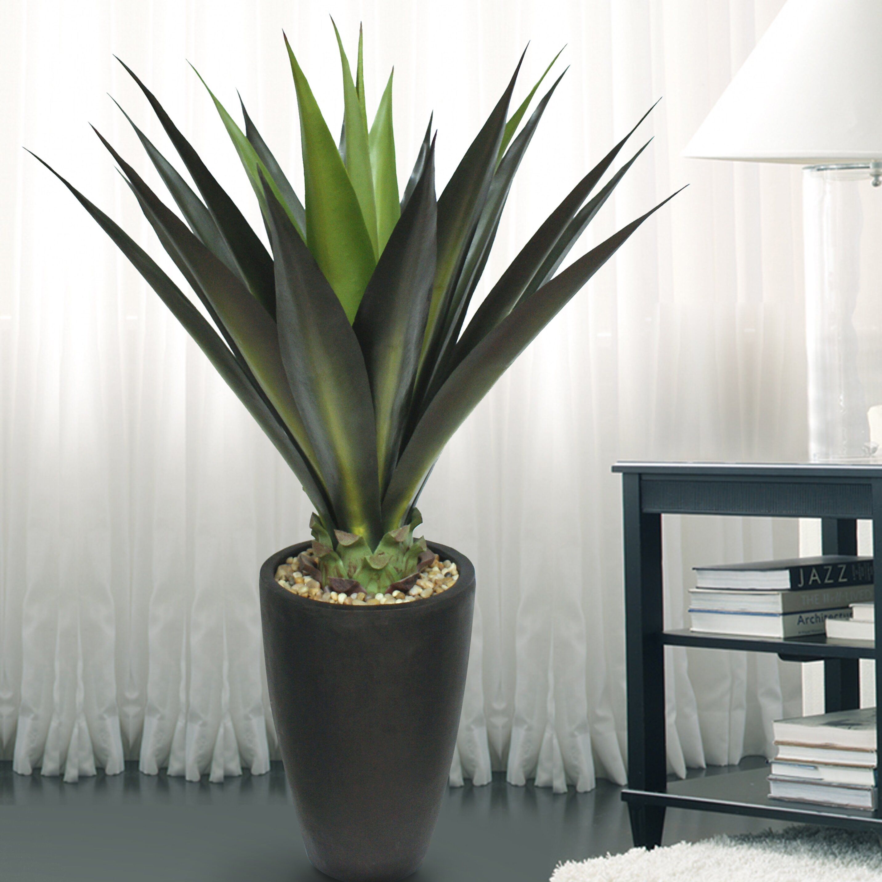 Laura Ashley Home Tall High End Giant Aloe Floor Plant In Planter   Laura Ashley Home Tall High End Giant Aloe Floor Plant In Planter VHA100498 