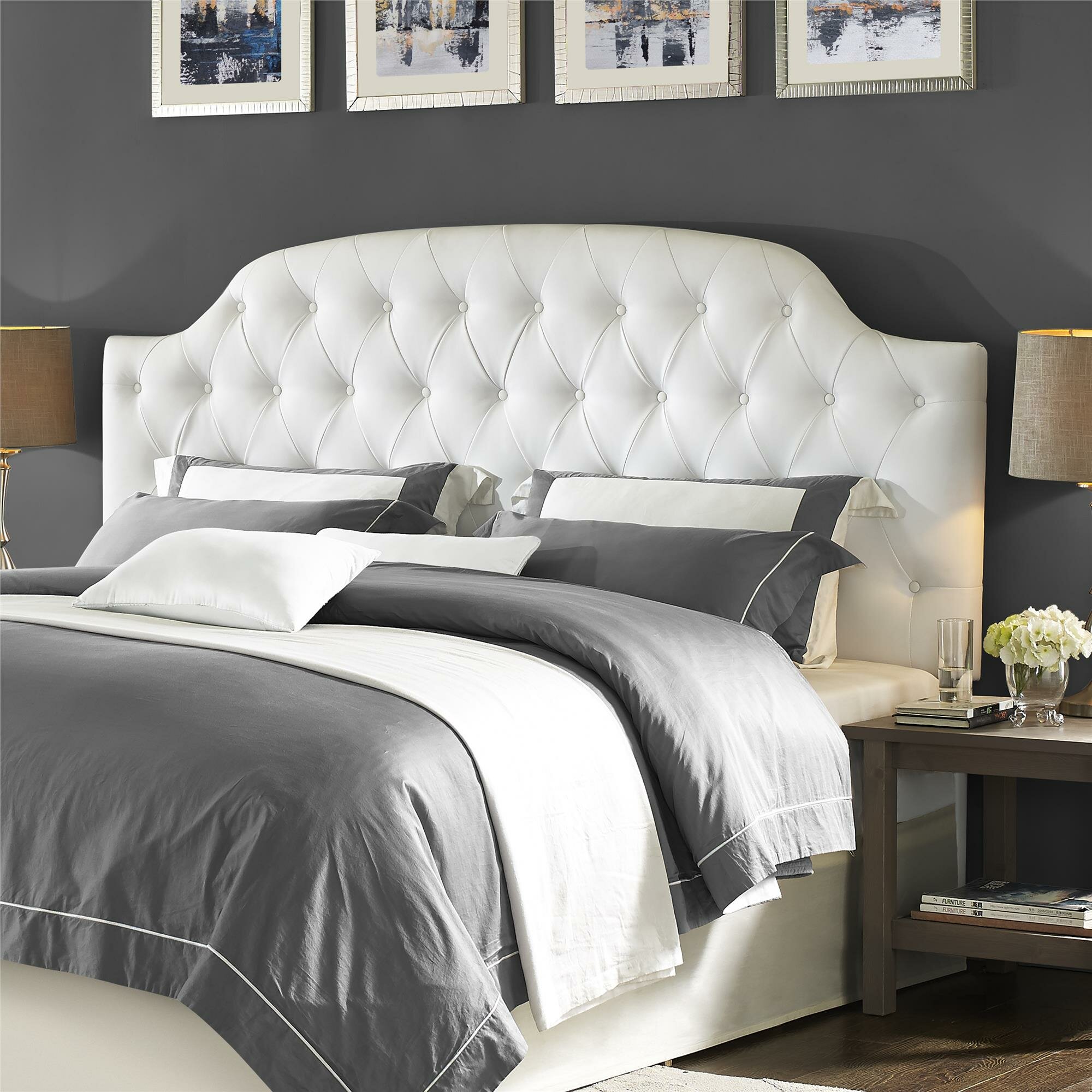 Dorel Living Lyric King Upholstered Headboard & Reviews Wayfair