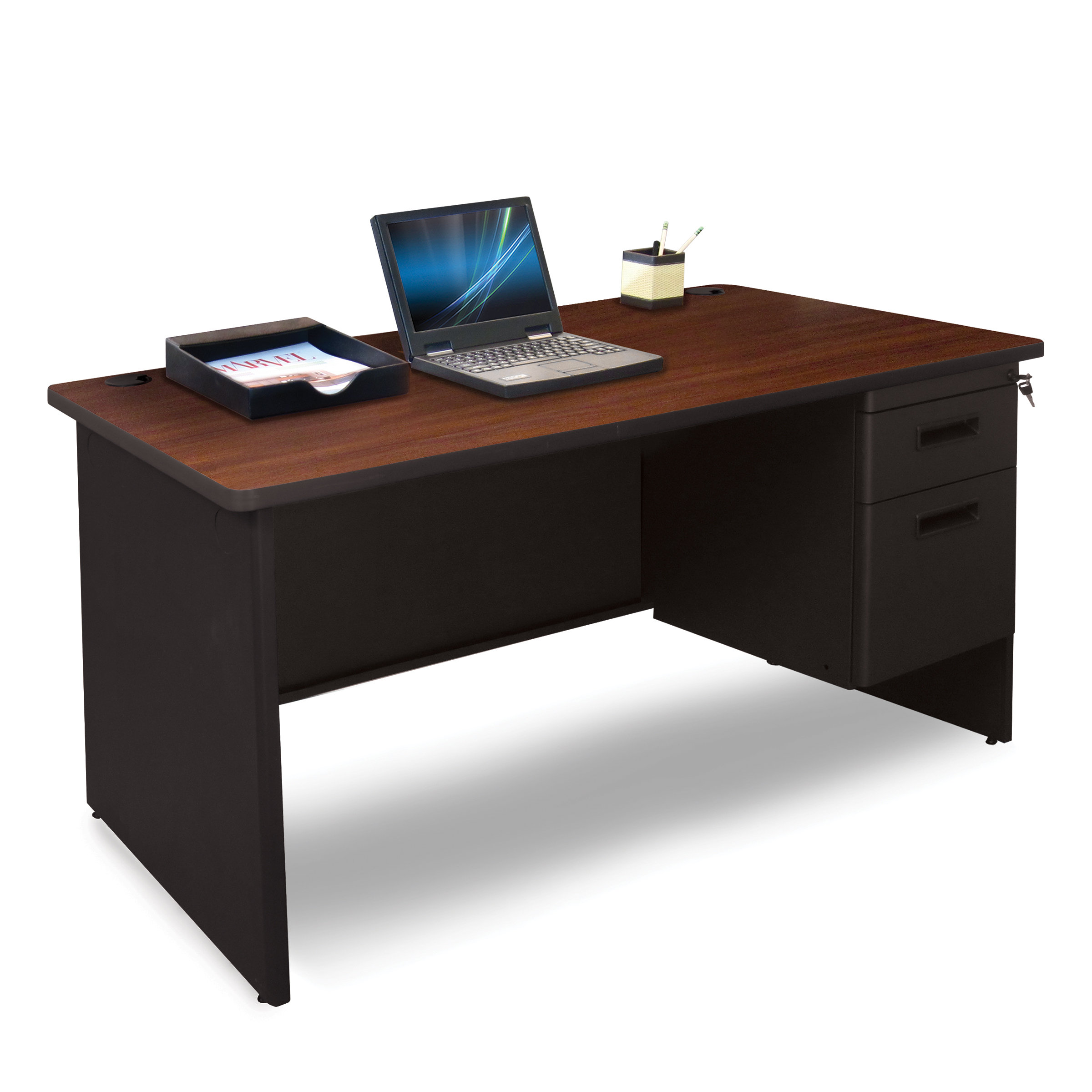 Marvel Office Furniture Pronto Executive Desk with 2 Right Drawers