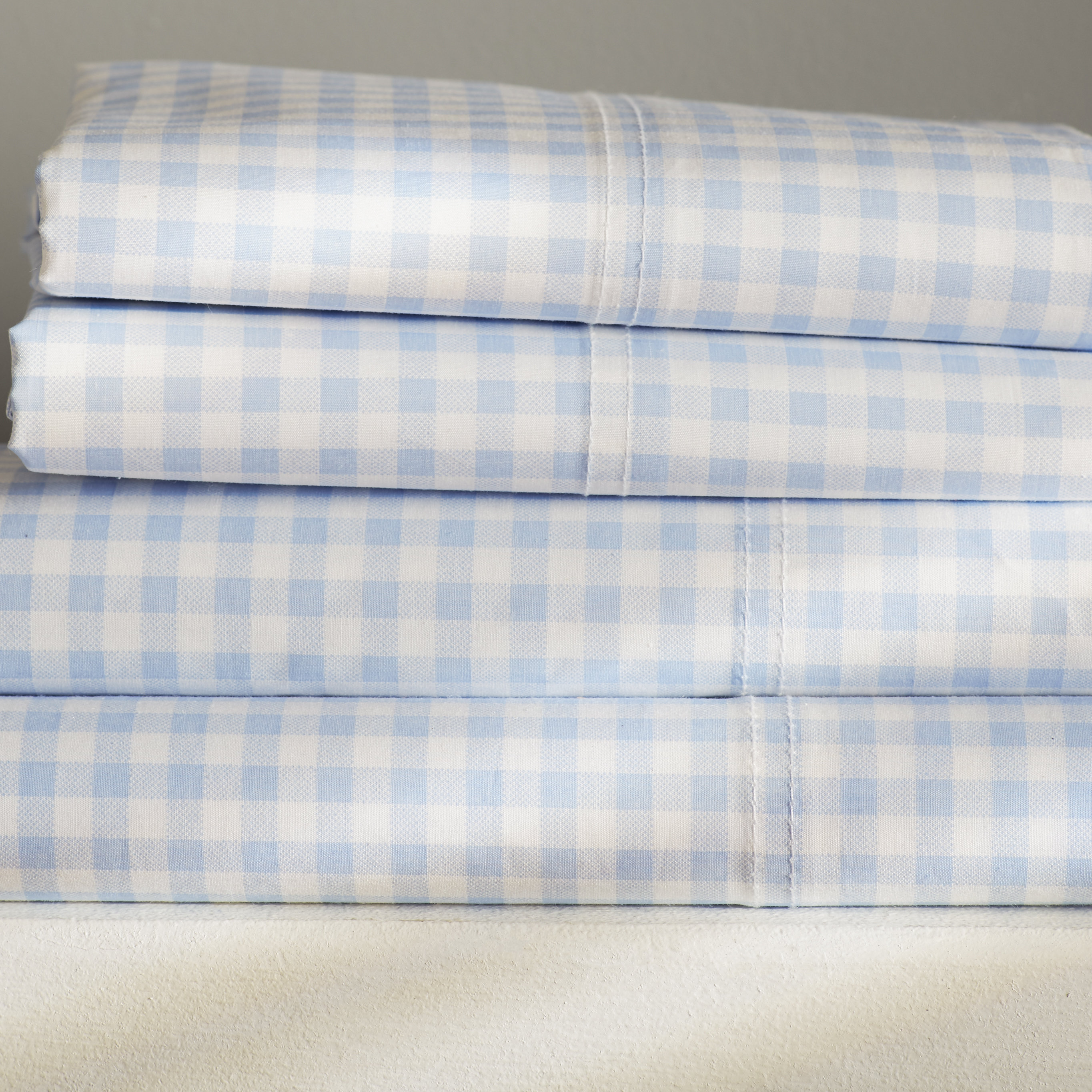 Mary Jane's Home Gingham Printed Cotton Sheet Set & Reviews Wayfair