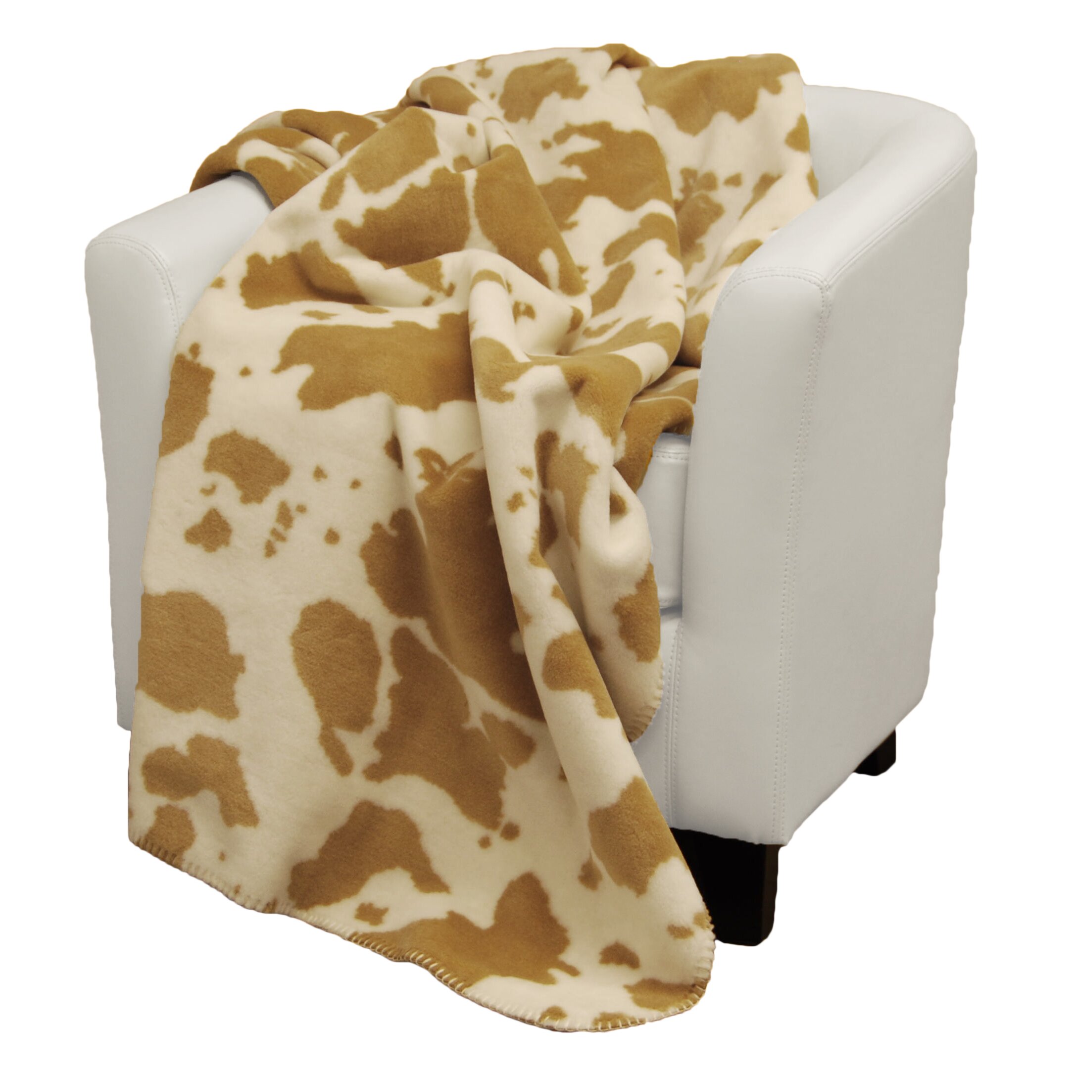 cow print fuzzy blanket