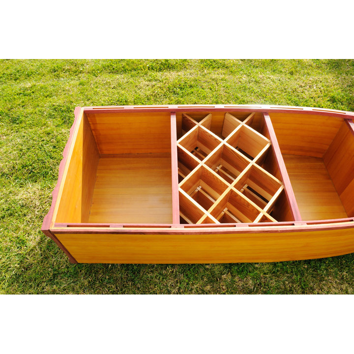 Old Modern Handicrafts Canoe 7 Bottle Floor Wine Rack Wayfair