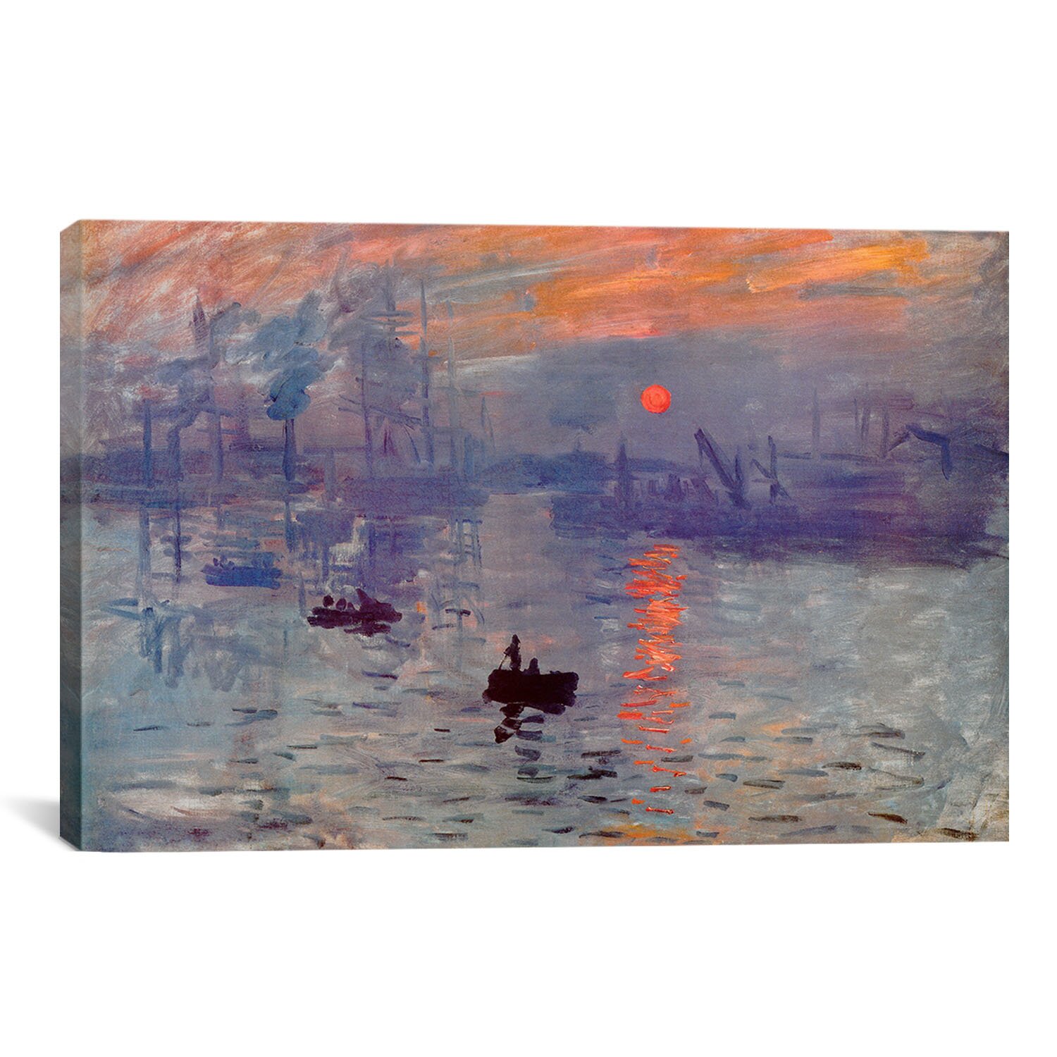 iCanvas 'Sunrise Impression' by Claude Monet Painting Print on Canvas ...