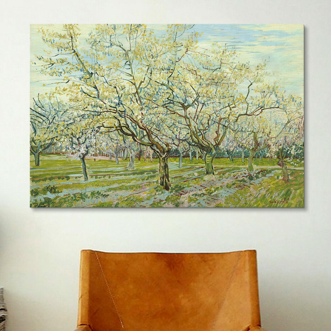 iCanvas 'The White Orchard' by Vincent Van Gogh Painting Print on ...