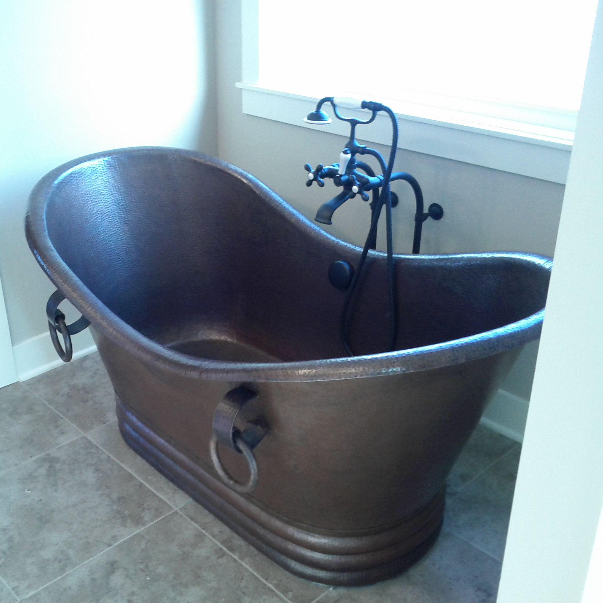 Novatto Adamo Freestanding Copper Bath Tub Soaking Bathtub Wayfair
