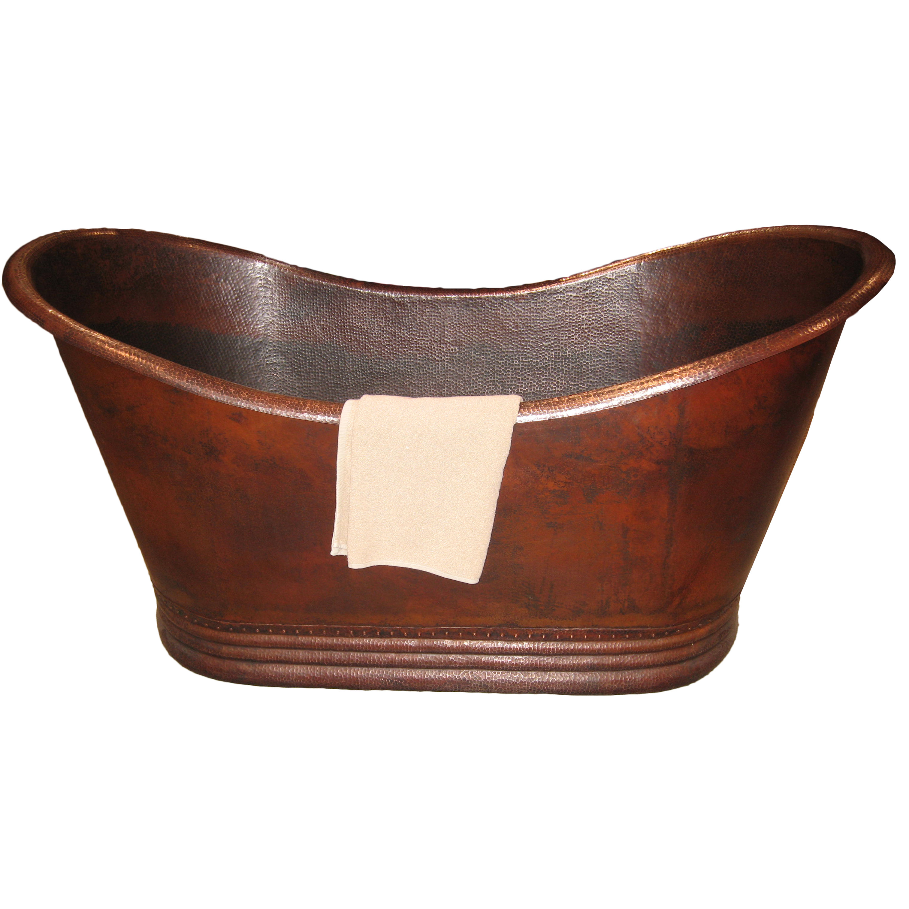 Novatto Adamo Freestanding Copper Bath Tub Soaking Bathtub Wayfair