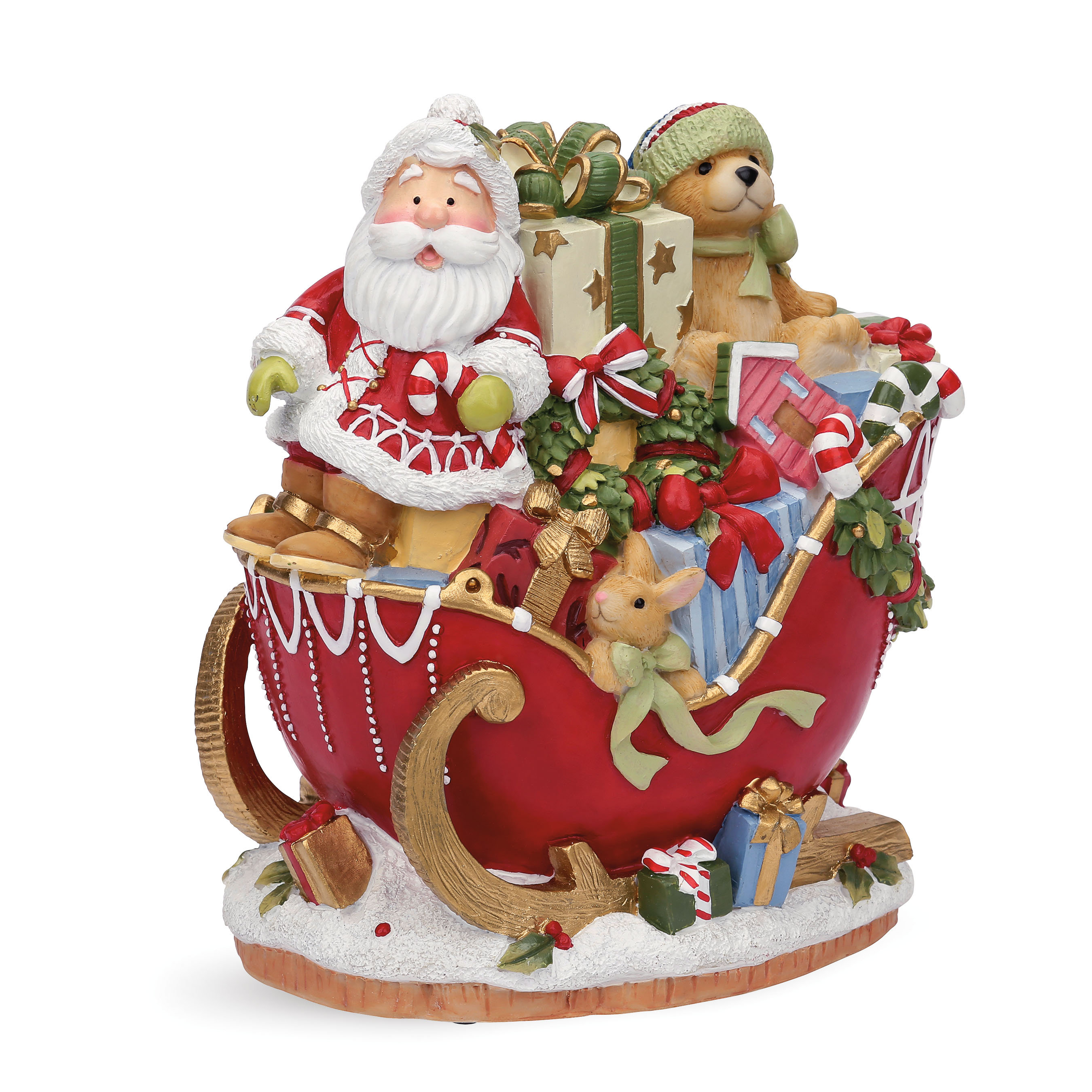 Fitz and Floyd Candy Cane Santa Musical Figurine & Reviews Wayfair