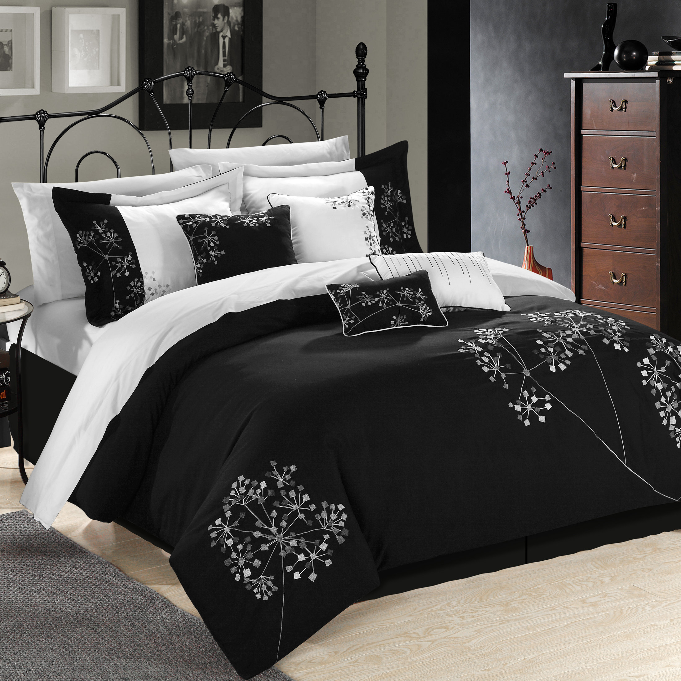 chic home floral 8 piece comforter set reviews wayfair chic home floral 8 piece comforter set reviews wayfair