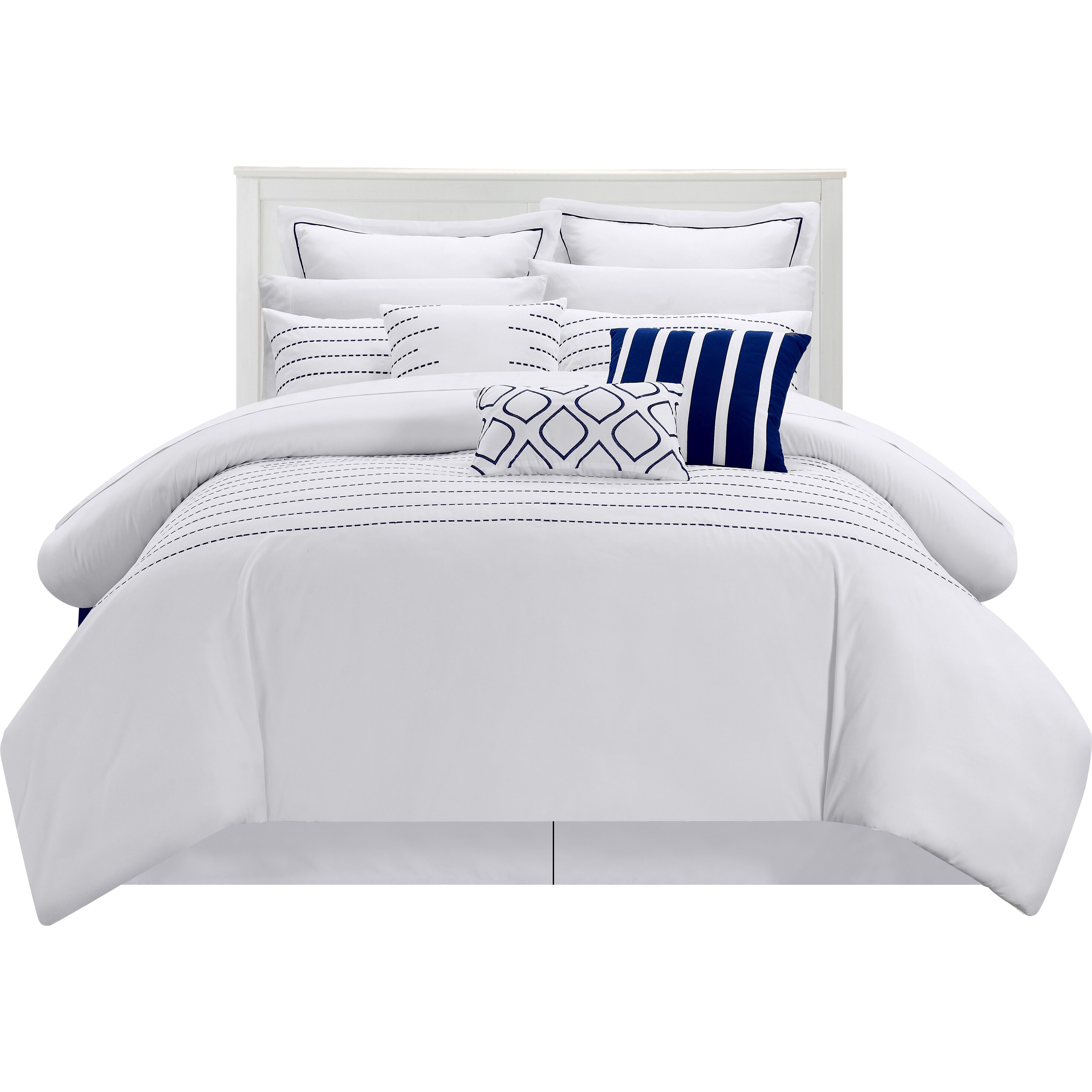 chic home brenton comforter set whit