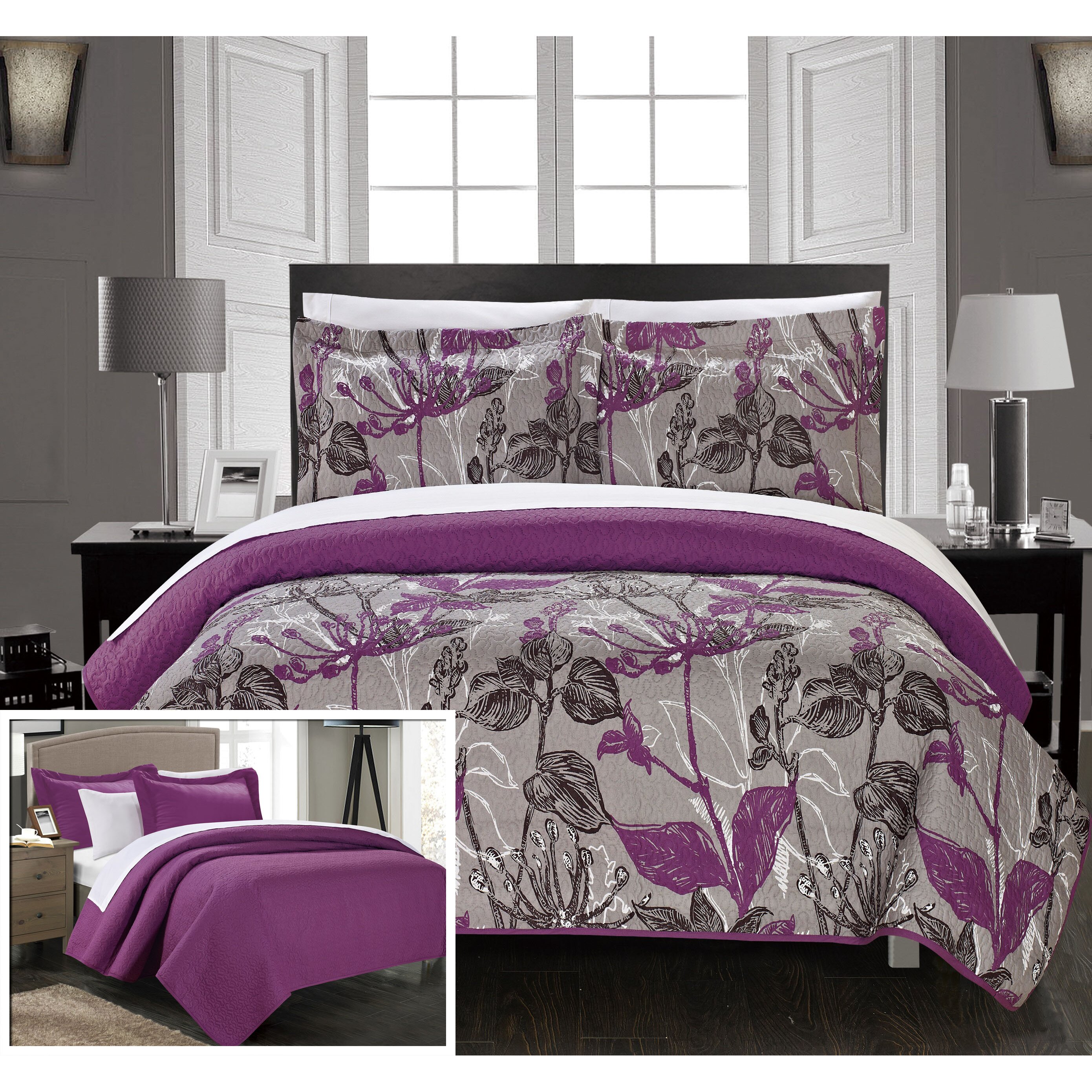 Chic Home Botanic Garden 7 Piece Quilt Set & Reviews | Wayfair