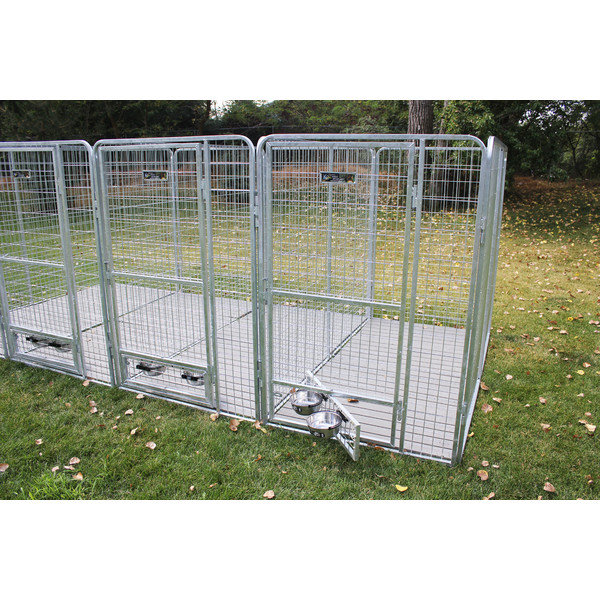 K9 Kennel 4 Dog Galvanized Steel Yard Kennel & Reviews Wayfair
