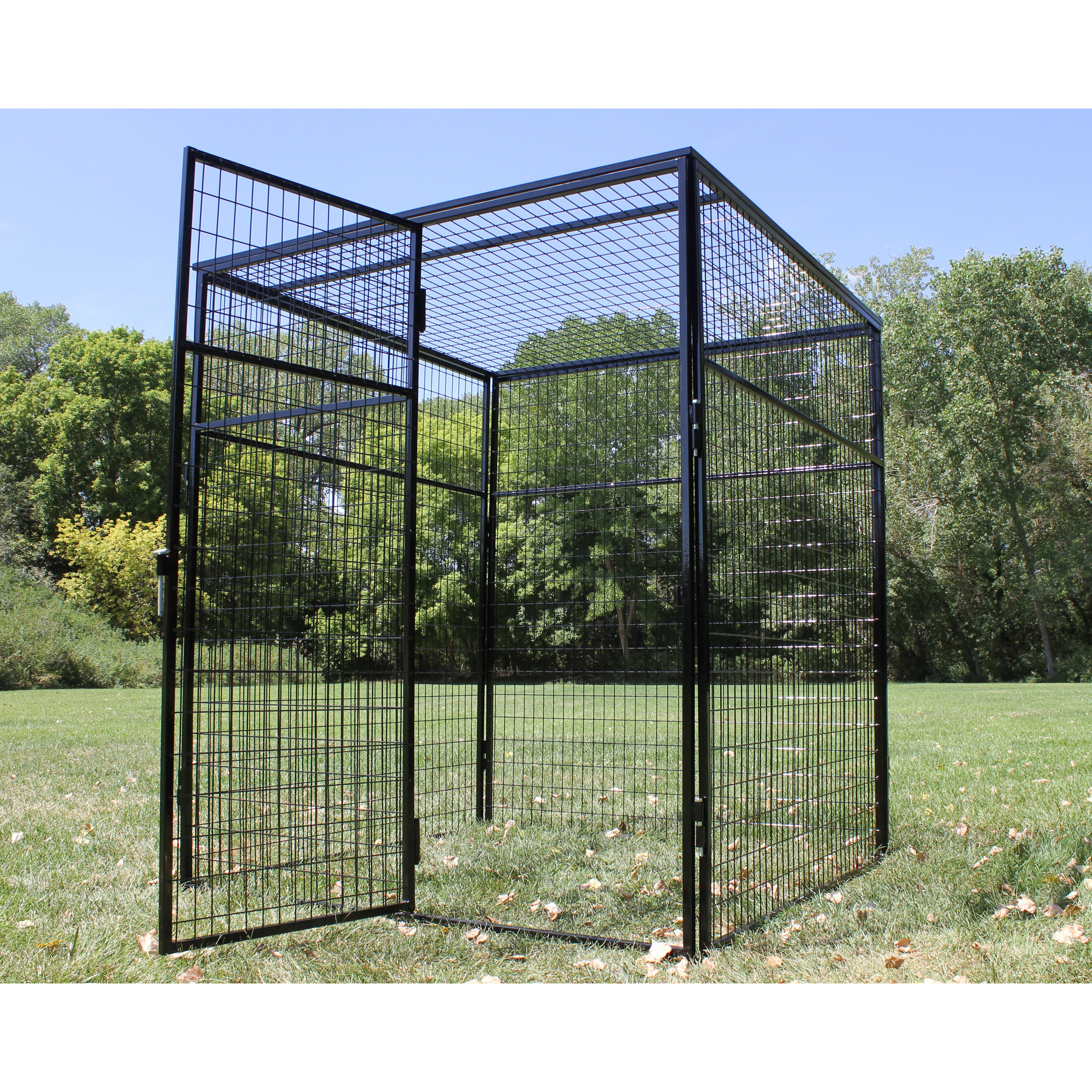 K9 Kennel Animal Enclosure with Welded Wire Top | Wayfair