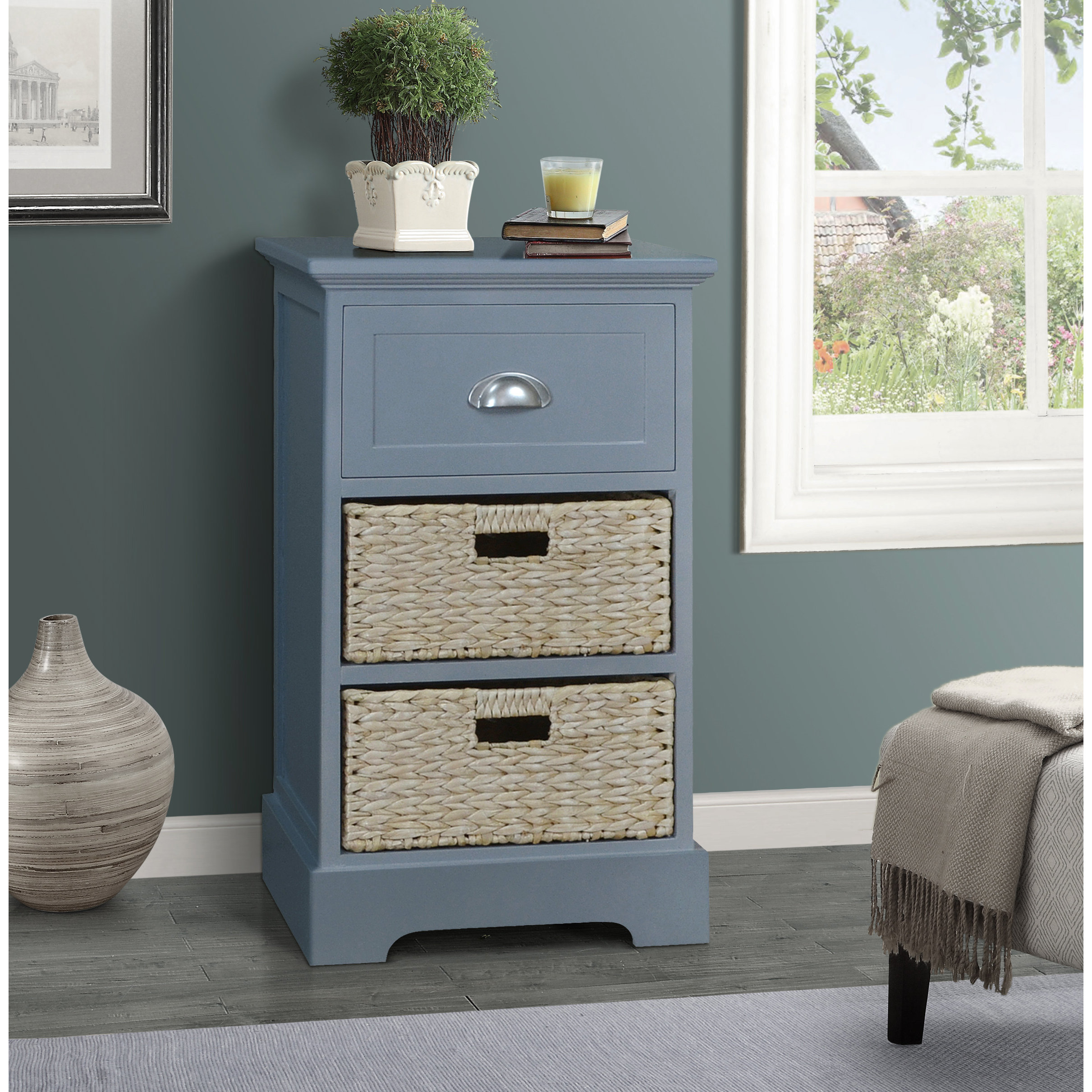 Gallerie Decor Newport 1 Drawer 2 Basket Chest & Reviews Wayfair
