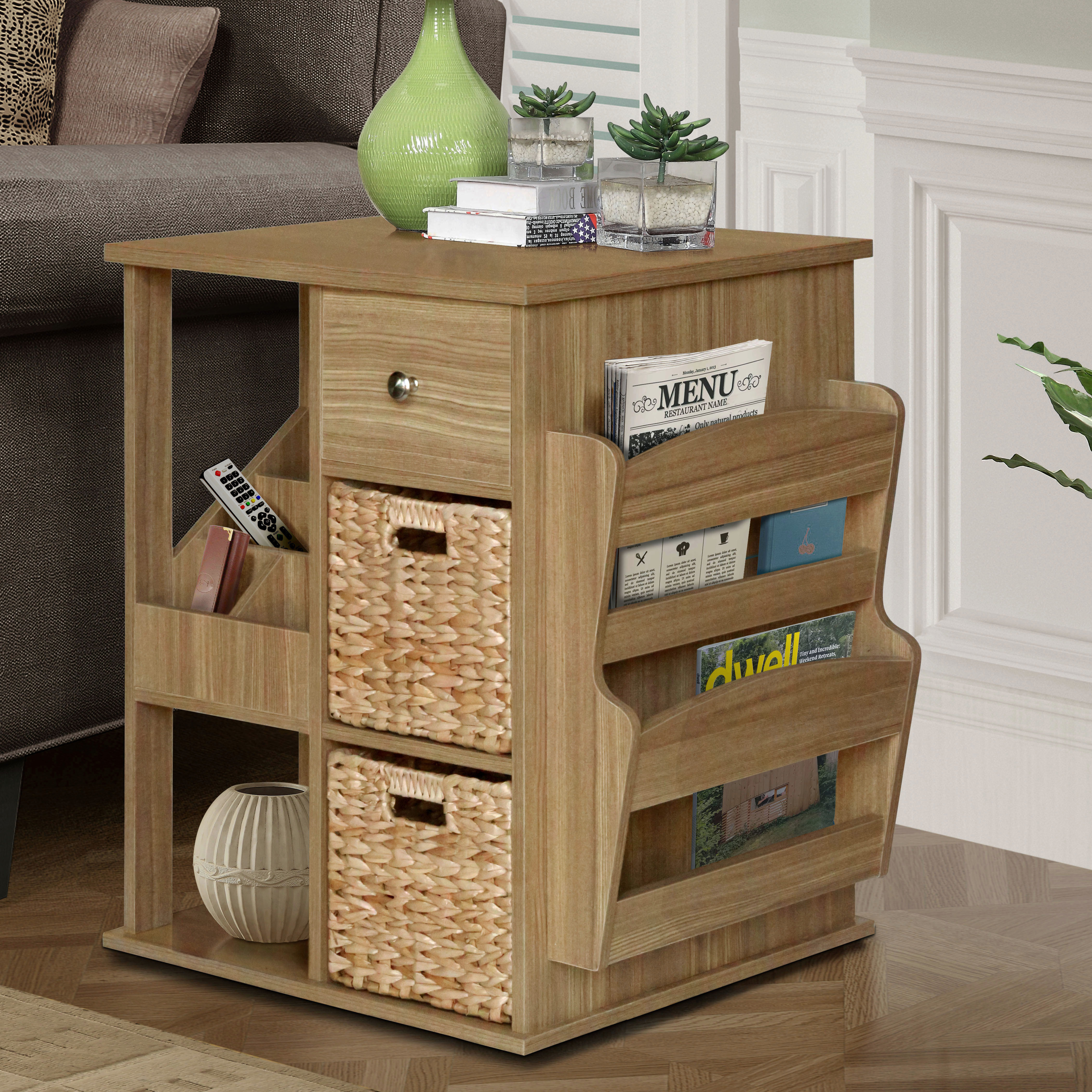 Gallerie Decor All in One 2 Drawer Revolving Side