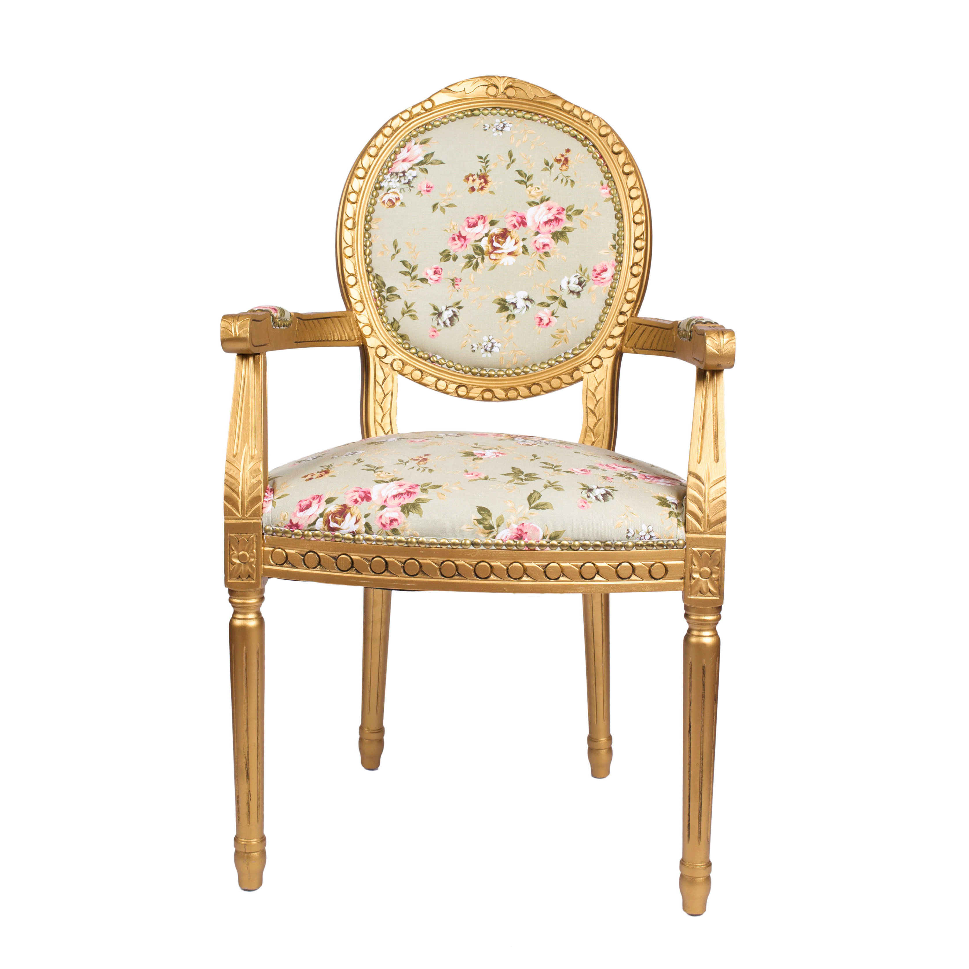 Derry's Louis Floral Upholstered Dining Chair & Reviews Wayfair UK