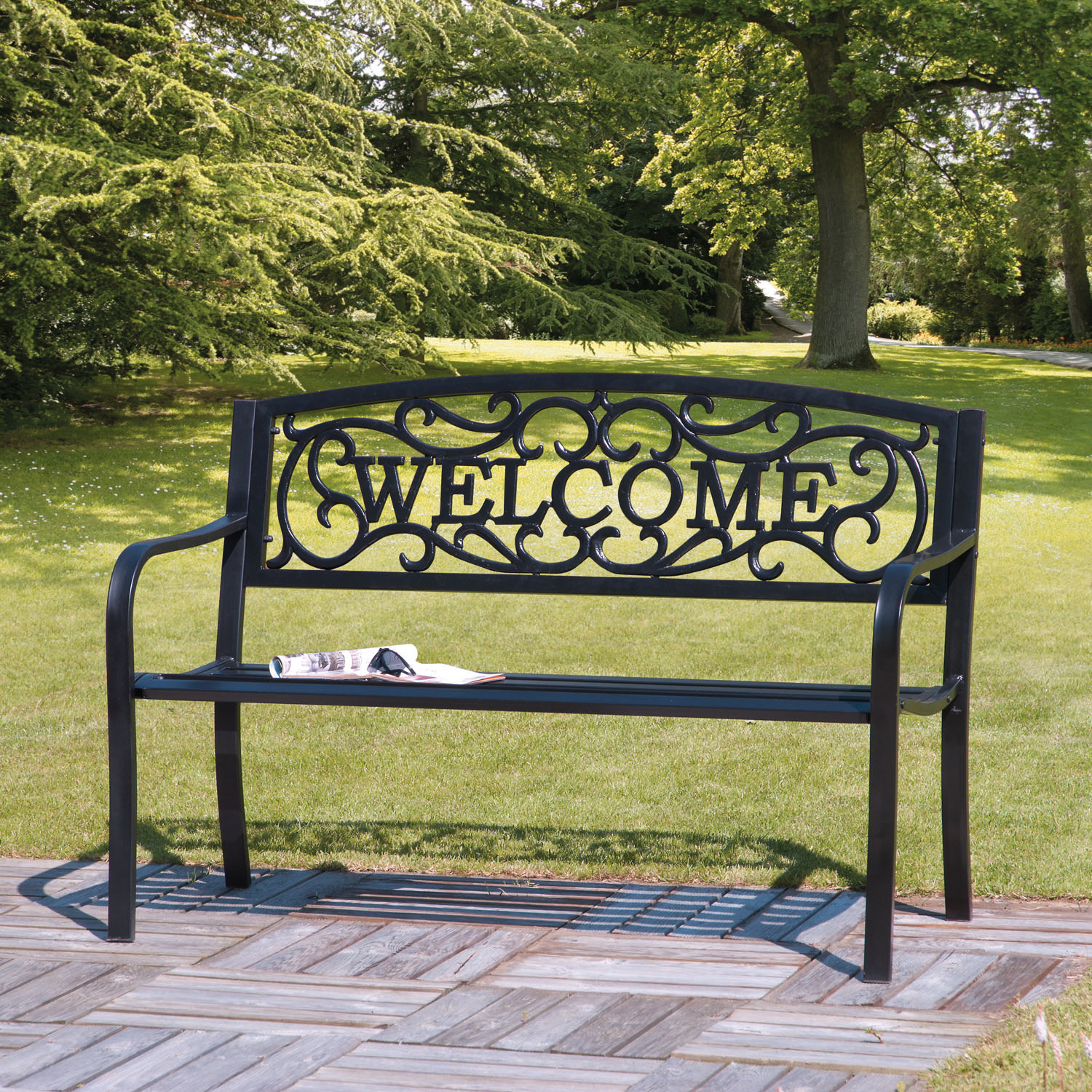 SunTime Outdoor Living Cast Iron Garden Bench & Reviews Wayfair