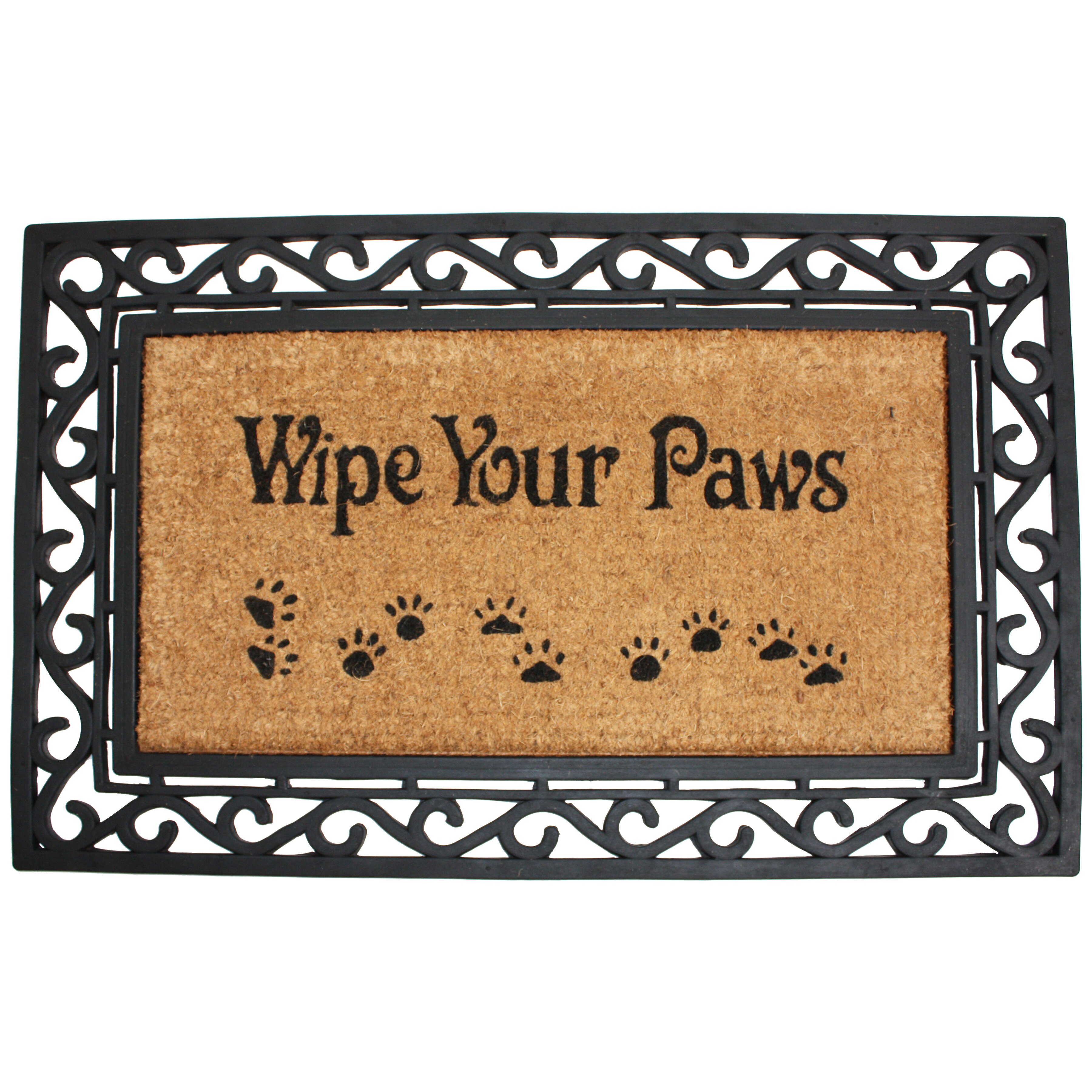 J&M Home Fashions Wipe Your Paws Doormat & Reviews | Wayfair