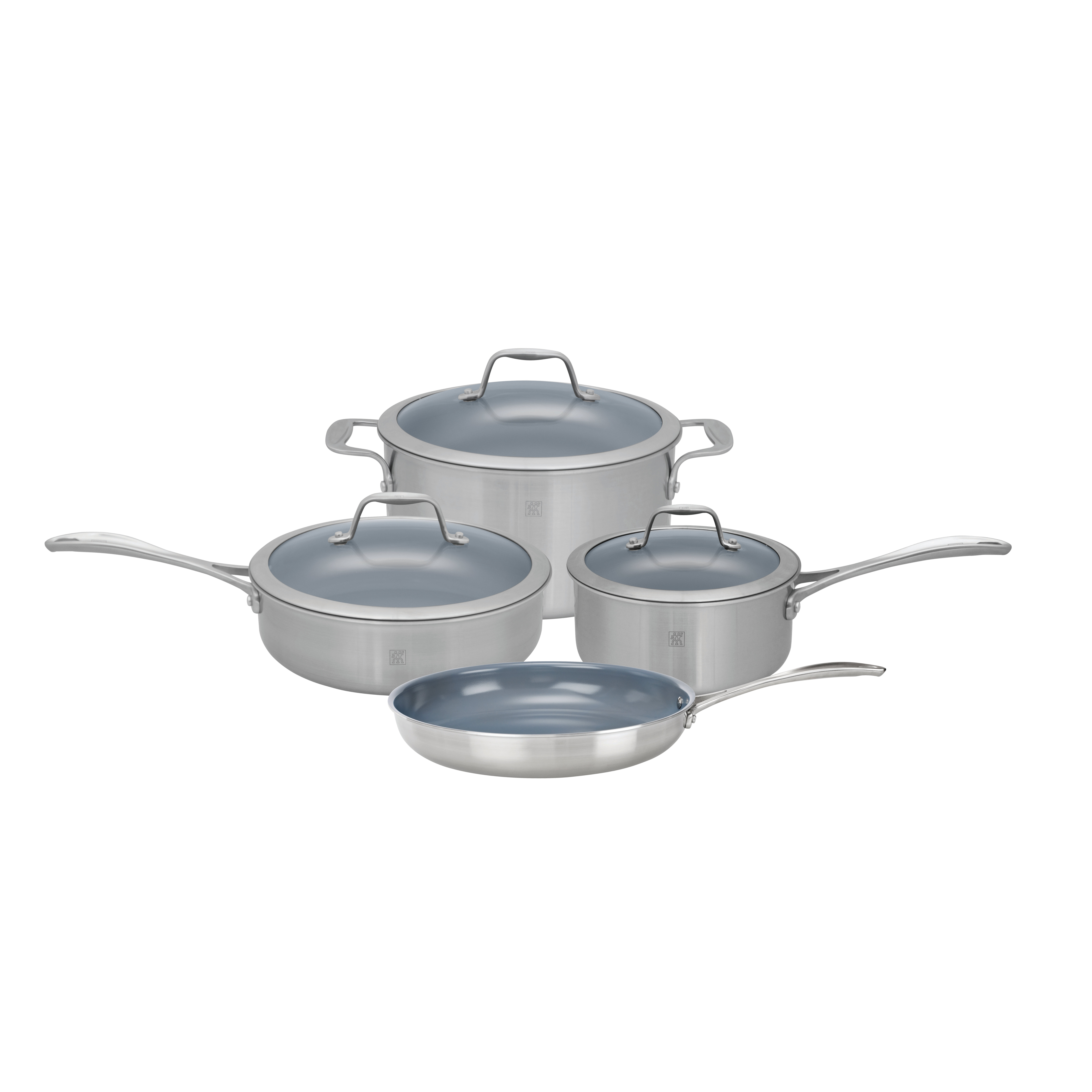 Zwilling JA Henckels Spirit 7 Piece 3 Ply NonStick Stainless Steel Ceramic Cookware Set