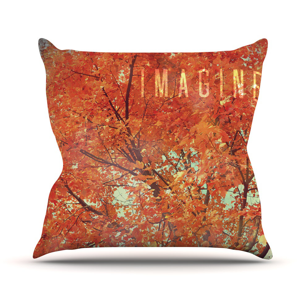 KESS InHouse Imagine by Robin Dickinson Leaves Throw Pillow Wayfair.ca