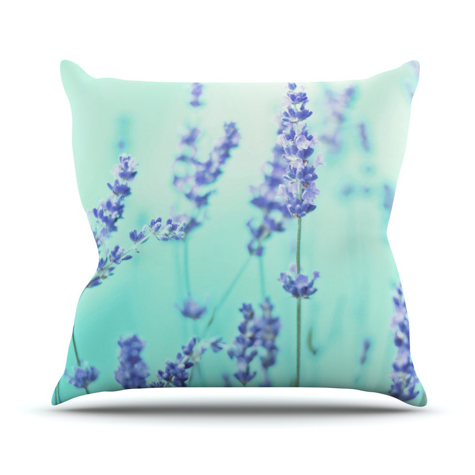 KESS InHouse Mint Lavender Throw Pillow & Reviews Wayfair