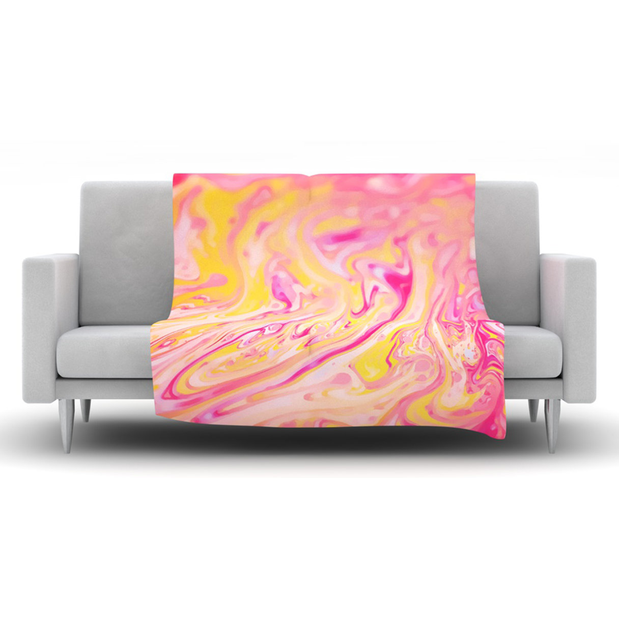 KESS InHouse Bubble Gum Fleece Throw Blanket Wayfair