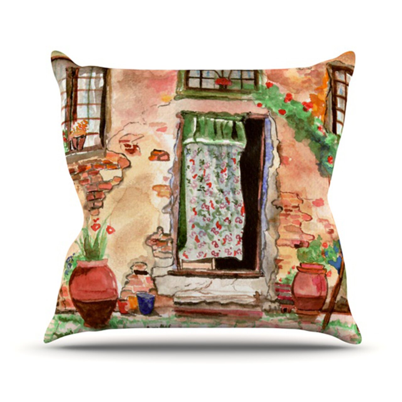 KESS InHouse Tuscan Door Throw Pillow | Wayfair