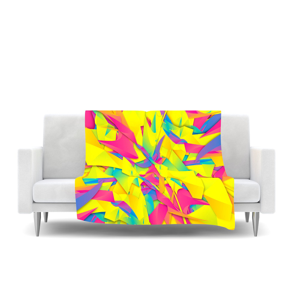 KESS InHouse Bubble Gum Explosion by Danny Ivan Fleece Throw Blanket