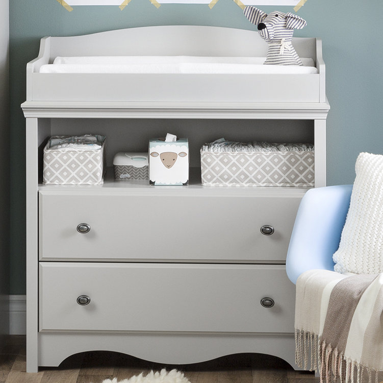 South Shore Angel Soft Gray Changing Table Wayfair
