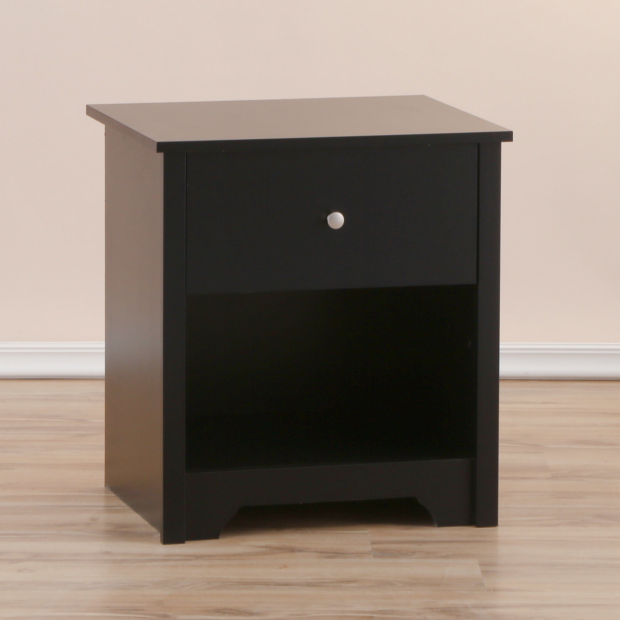 South Shore Vito 1 Drawer Nightstand in Pure Black & Reviews Wayfair
