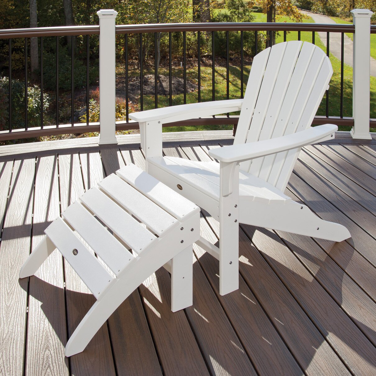 Trex Trex Outdoor Cape Cod Adirondack Chair and Footstool ...