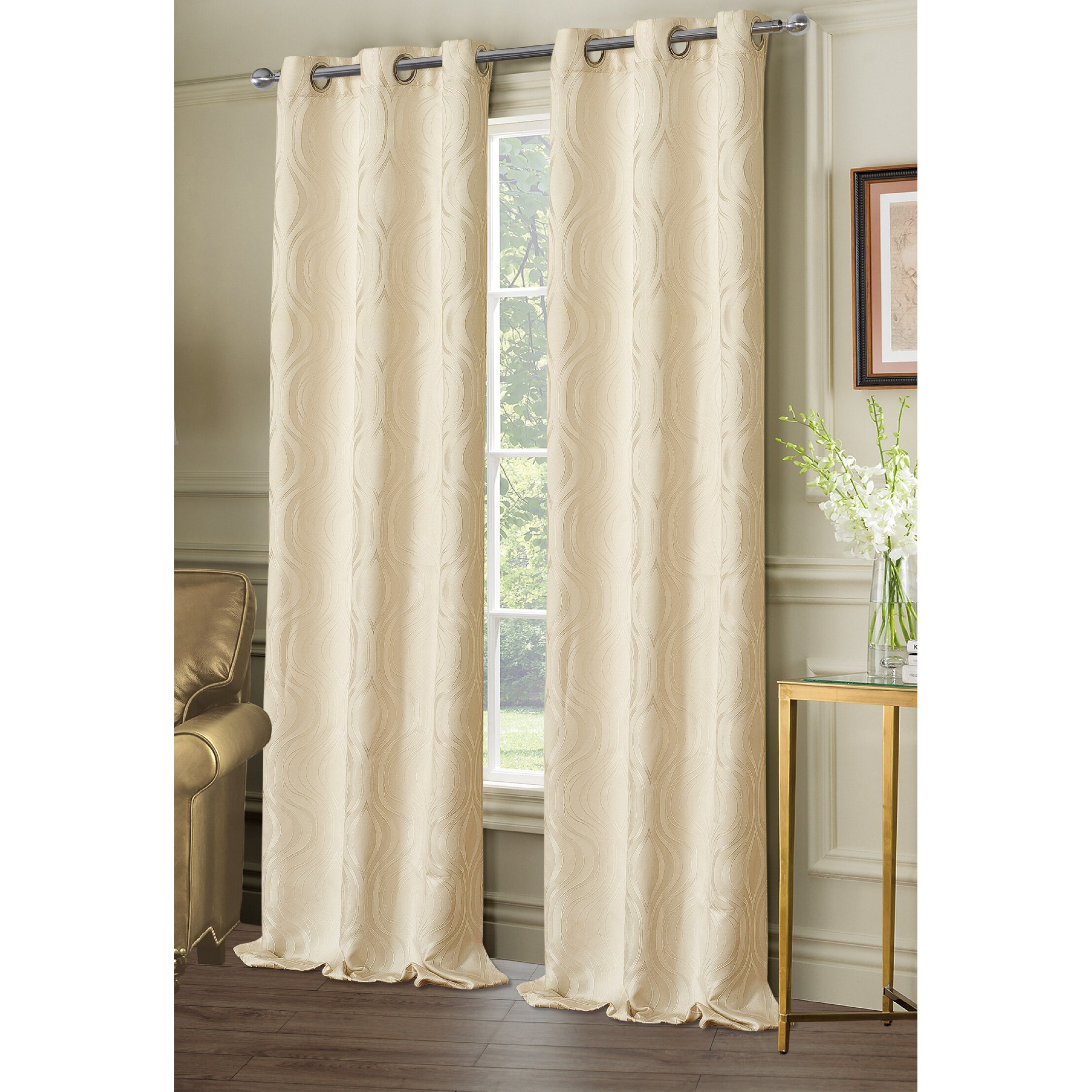 Dainty Home Symphony Curtain Panel & Reviews | Wayfair