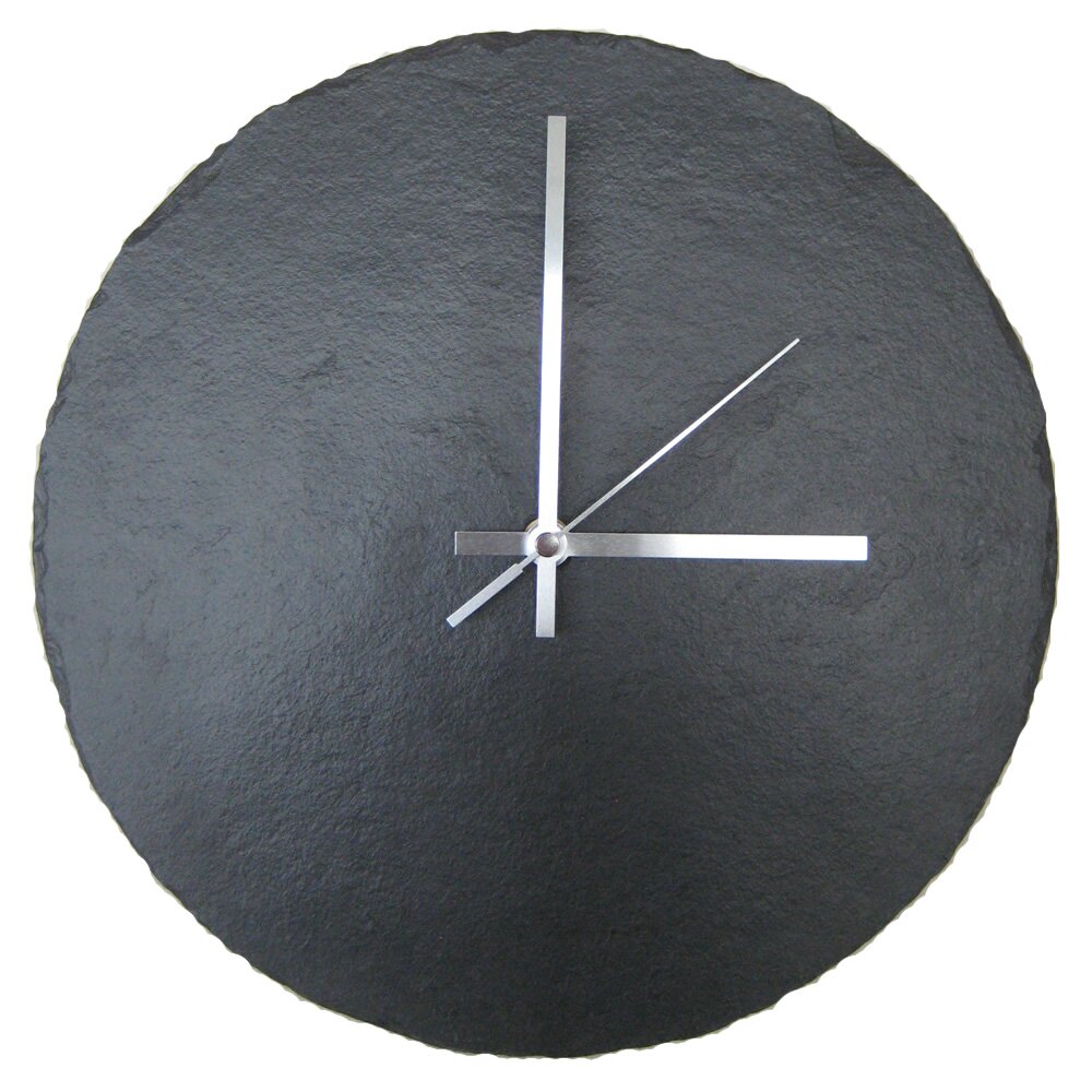 Platters Slate 30cm Round Slate Wall Clock And Reviews Wayfair Uk